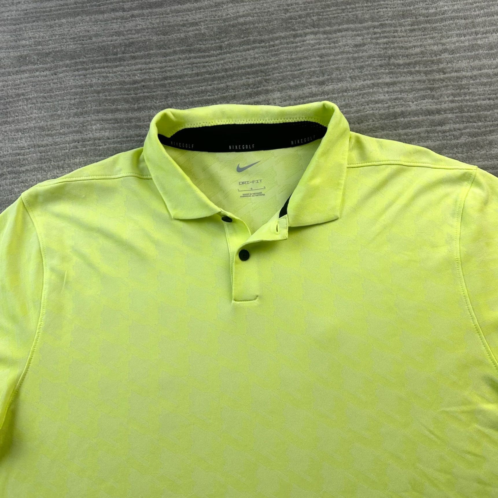 Nike Nike Polo Shirt Mens Large Green Vapor Dri-Fit Golf Jacquard Size US L / EU 52-54 / 3 - 3 Thumbnail