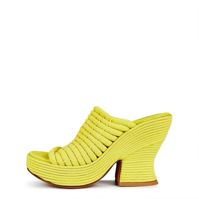 Bottega Veneta Bottega Veneta Bv Wedge Mules in Green Size US 5 / IT 35 - 2 Thumbnail