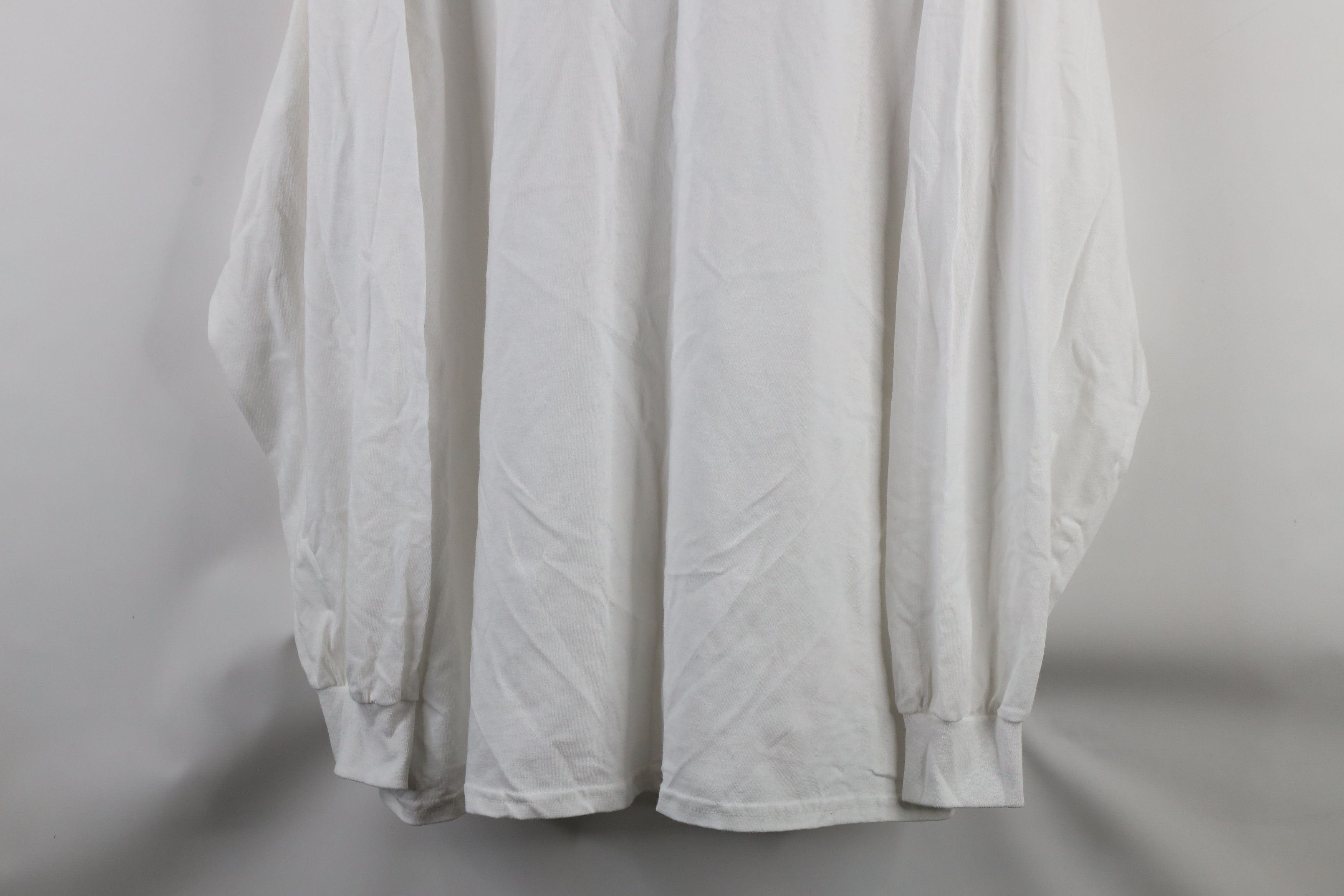 Vintage Vintage 90s Streetwear Long Sleeve T-Shirt White Cotton Size US XXL / EU 58 / 5 - 3 Thumbnail