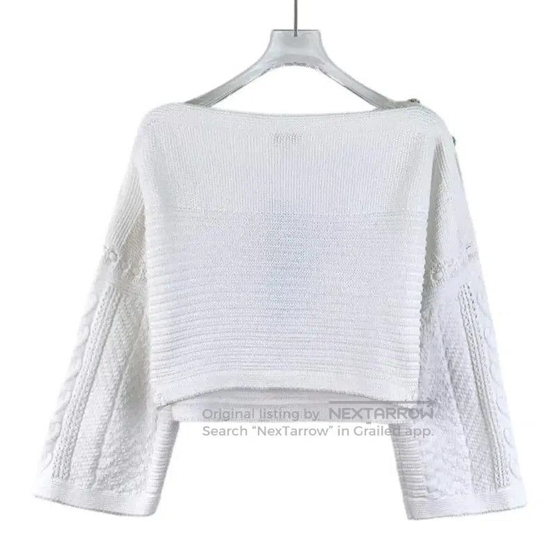 Chanel Chanel White Knitted Pullover Sweater . Size S / US 4 / IT 40 - 1 Thumbnail