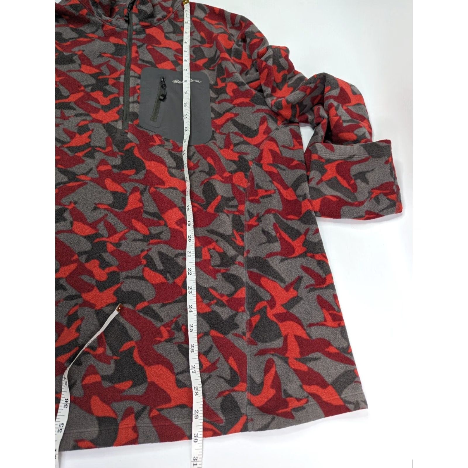Eddie Bauer VINTAGE Eddie Bauer First Ascent Sweatshirt Logo Fleece Camo Red TXL Men Long Sleeve Zip Pockets Athletic Outdoor Active 1/4 Zip Logo Size US XL / EU 56 / 4 - 6 Thumbnail