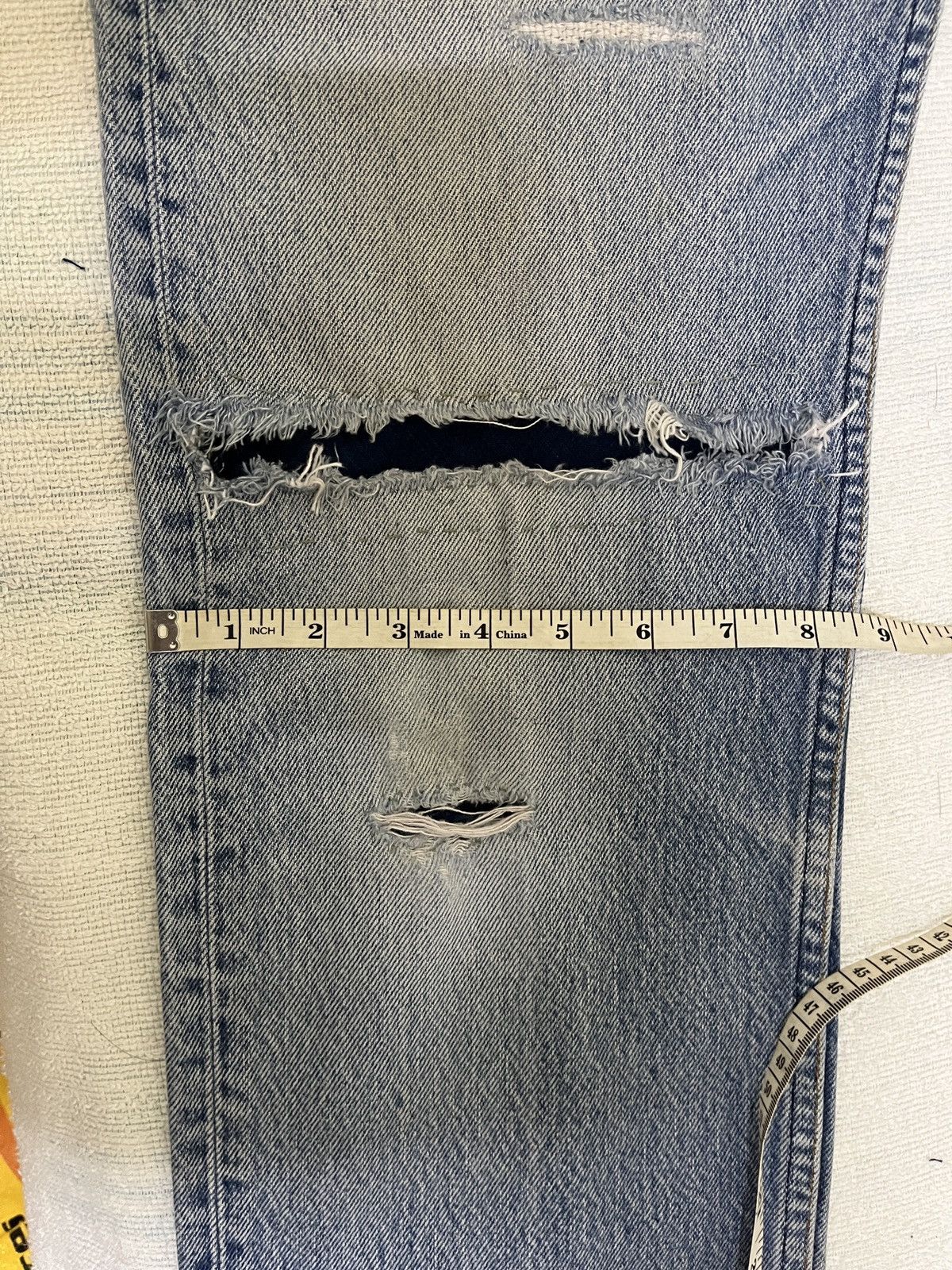 Levi's Vintage 80s Levis 501 Distressed Repaired Boro Size US 32 / EU 48 - 23 Thumbnail