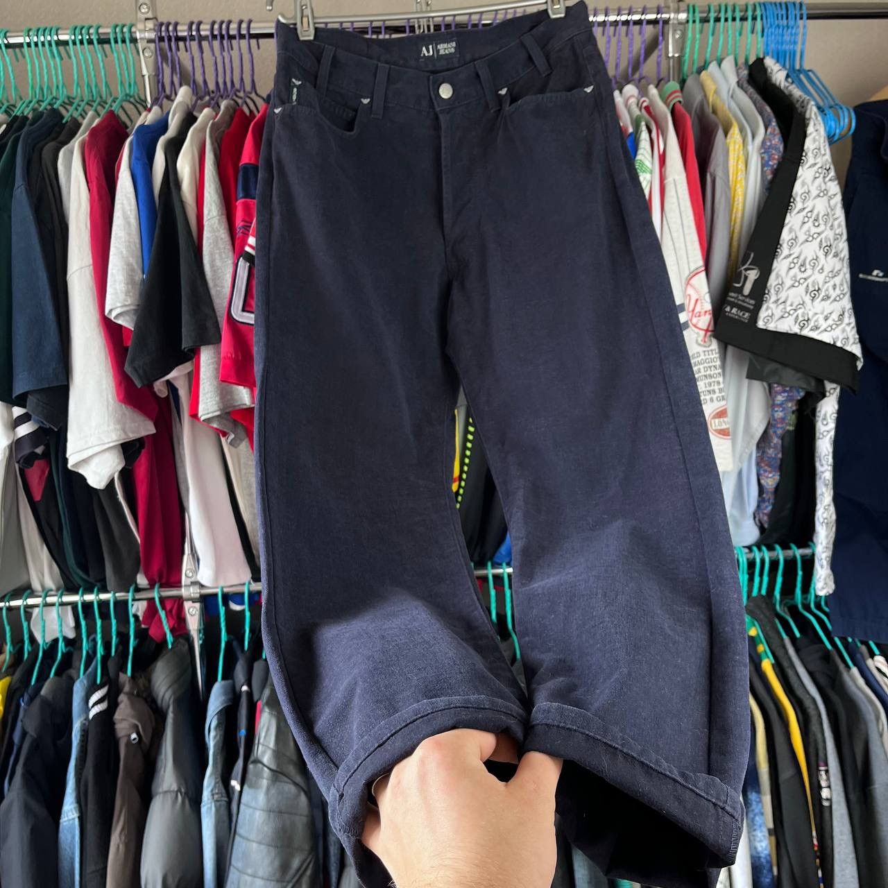 Armani × Designer × Vintage Vintage Armani Jeans Denim Navy Blue Pants Size 32 Size US 32 / EU 48 - 9 Thumbnail