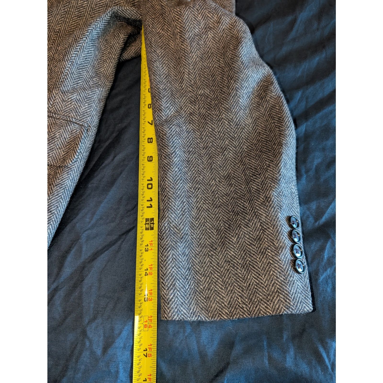 Lands' End Vintage Lands' End Herringbone Blazer jacket Size 46R USA Size 46R - 4 Thumbnail