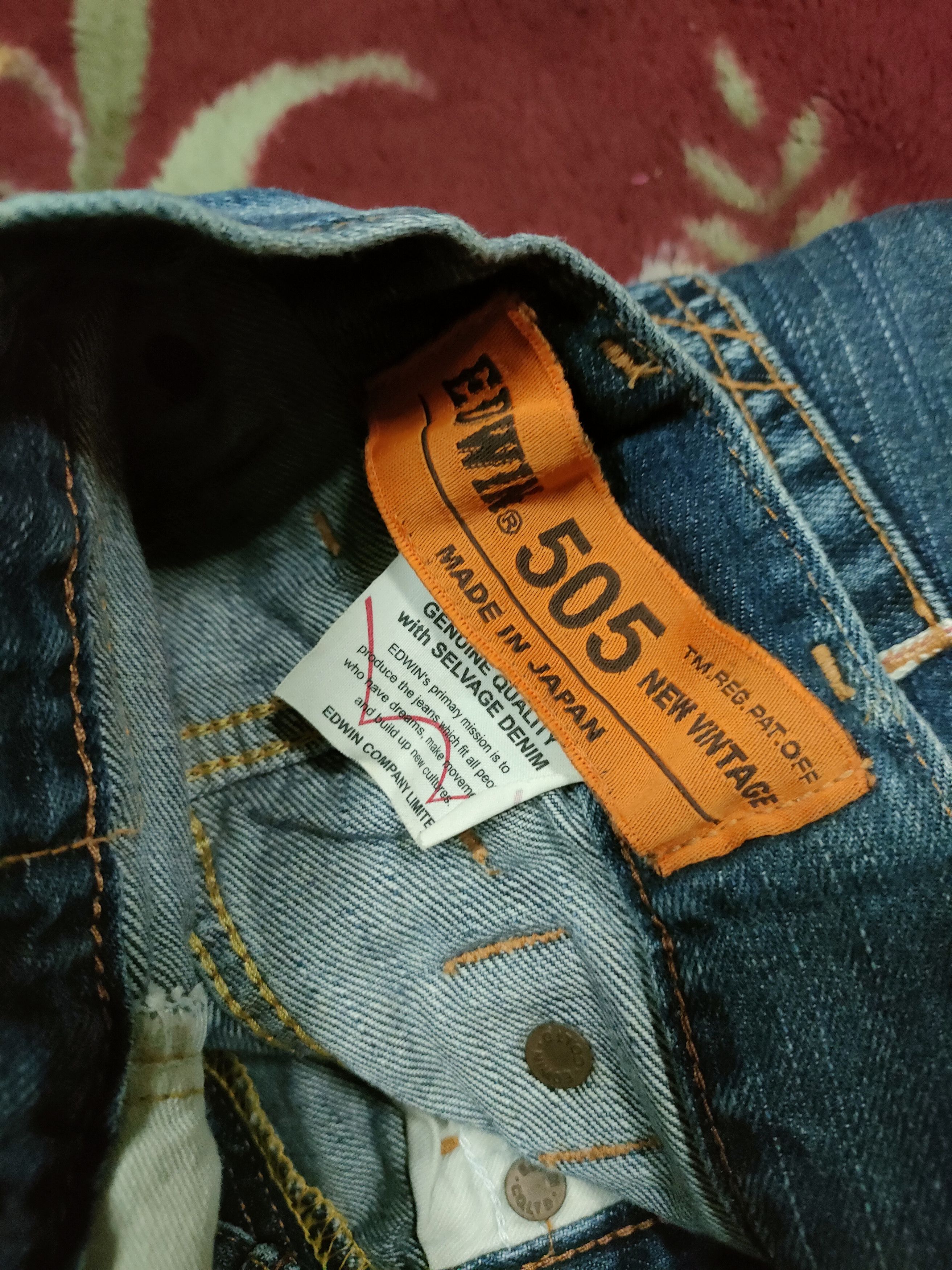 Edwin × Japanese Brand Edwin 505 Vintage Selvedge Jeans Size US 29 - 4 Thumbnail