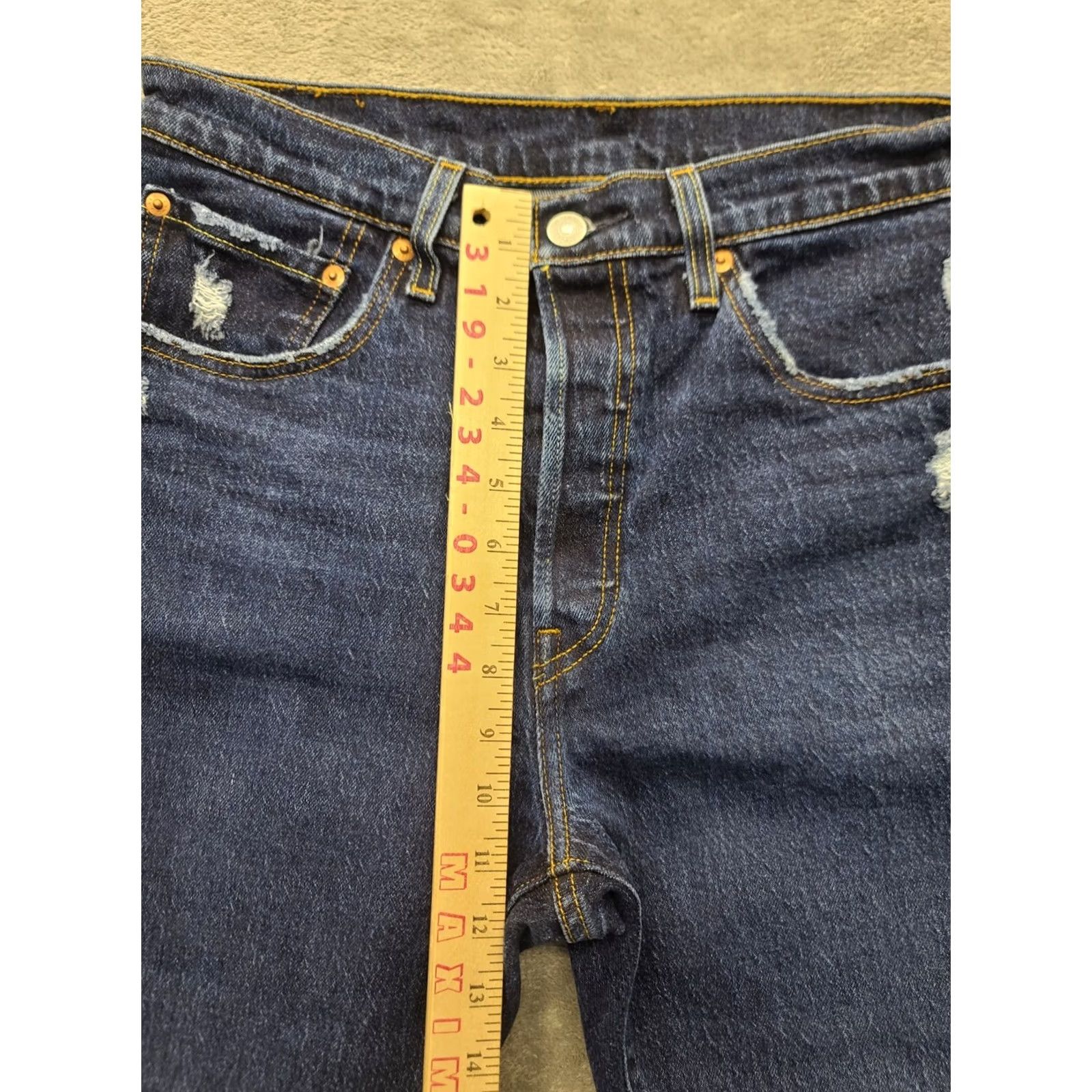 Levi's Levi's 501 XX Jeans Womens 30x26 Regular Fit Straight Dark Wash Button Fly Jeans Size 30" / US 8 / IT 44 - 4 Thumbnail