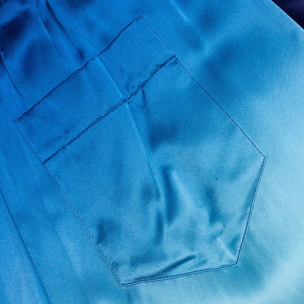 Casablanca o1mle0326 Drawstring Silk Shorts in Blue Size US 32 / EU 48 - 4 Thumbnail