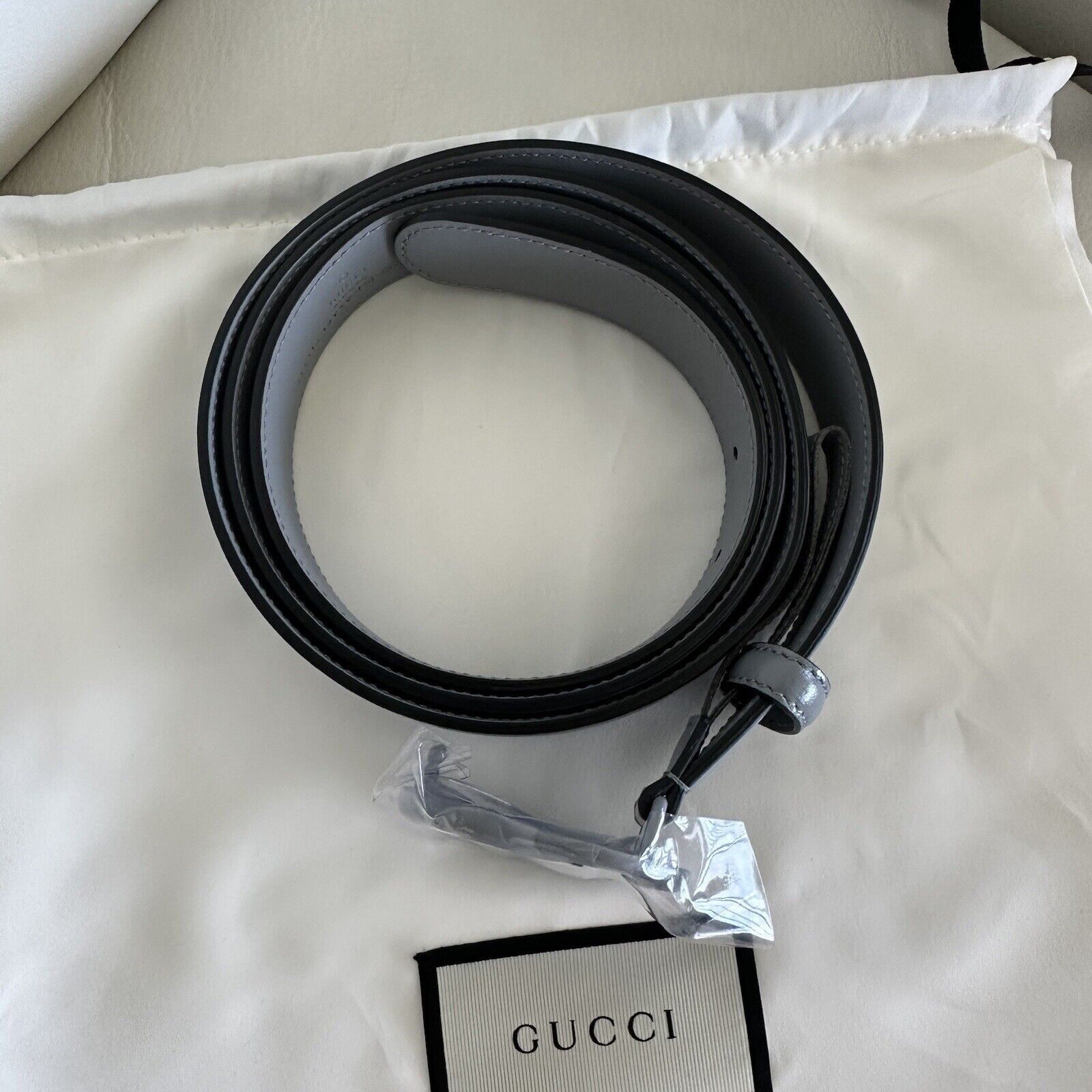 Gucci New 100% Authentic GUCCI Belt Marmont 414516 120 cm 48 In Gr Size 46 - 4 Thumbnail
