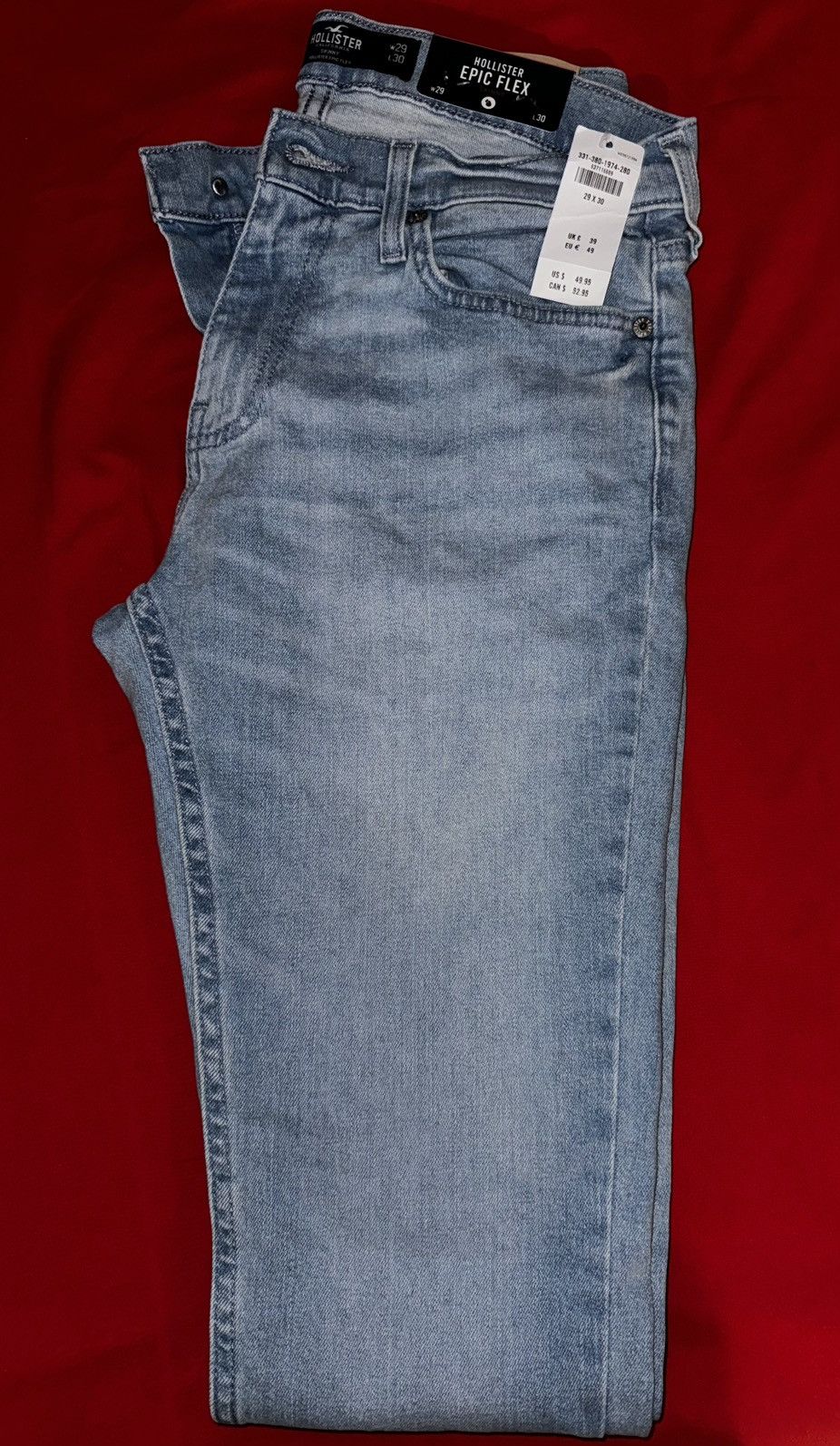 Hollister Hollister Light Blue Skinny Jeans 29x30 Size US 29 - 1 Thumbnail