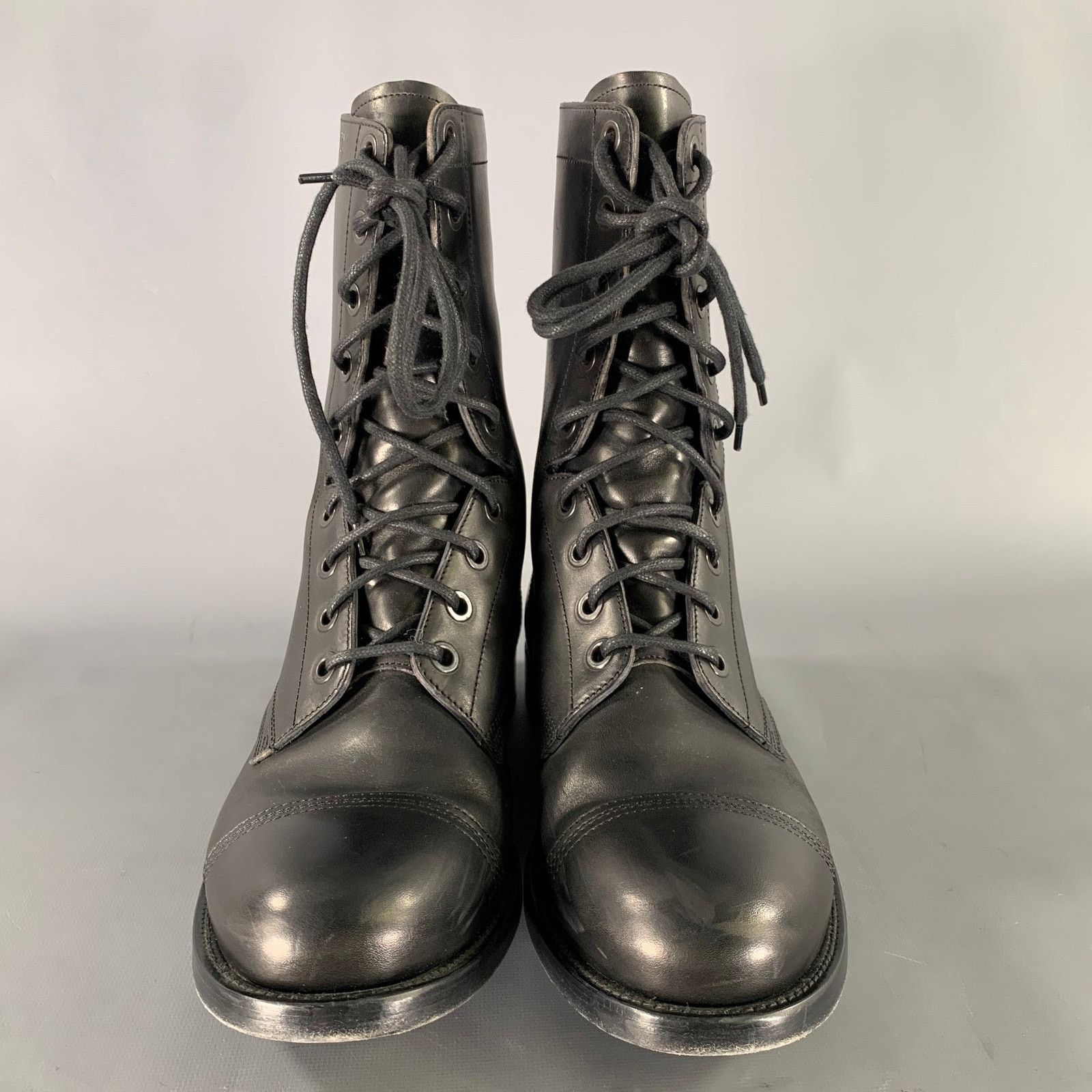 Alexander McQueen ALEXANDER MCQUEEN Size 9.5 Black Leather Lace Up Boots Size US 9.5 / EU 42-43 - 4 Thumbnail