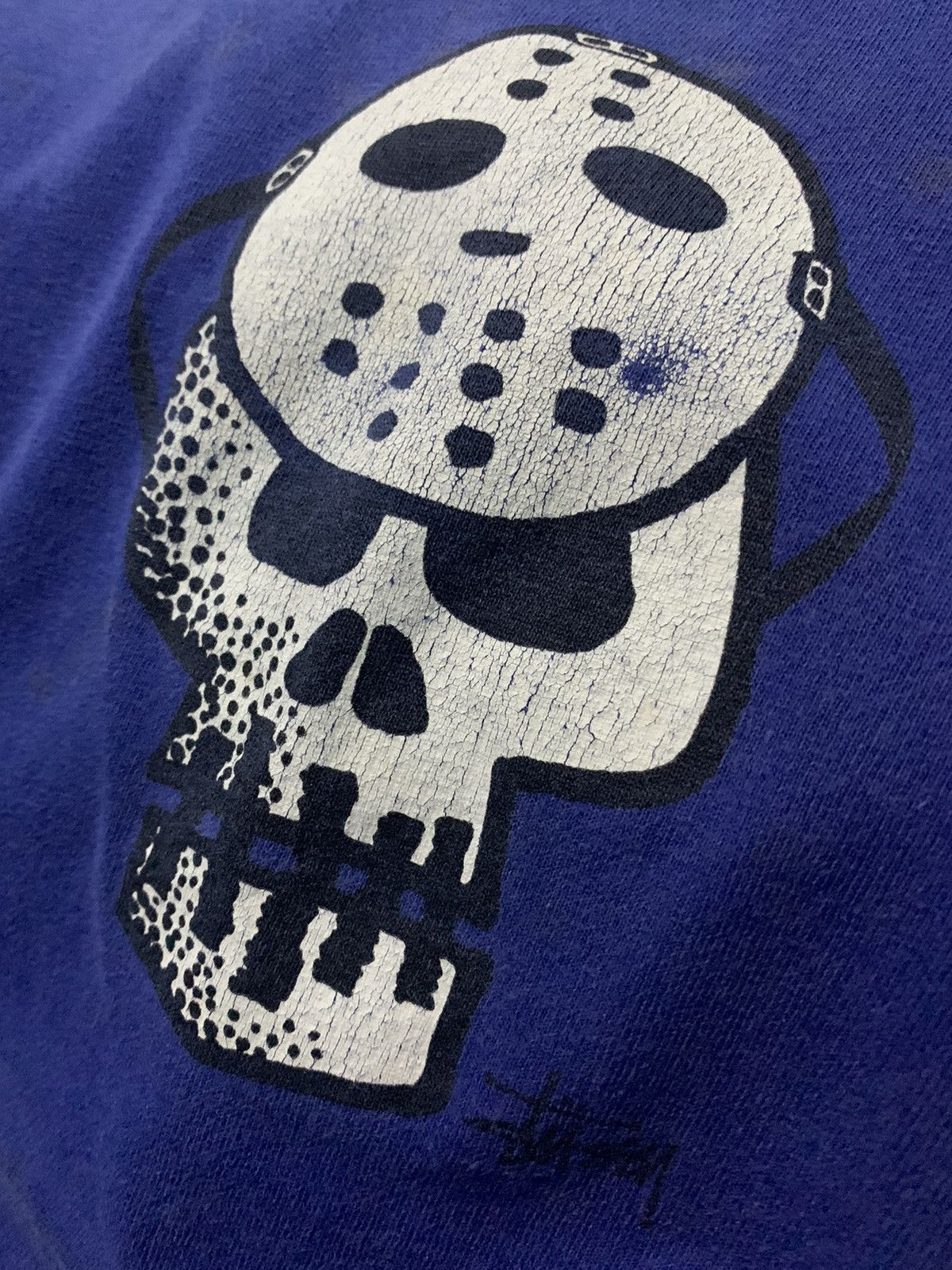 Stussy 💥Vintage Stussy Skull Jason Mask Shirt Size US M / EU 48-50 / 2 - 4 Thumbnail
