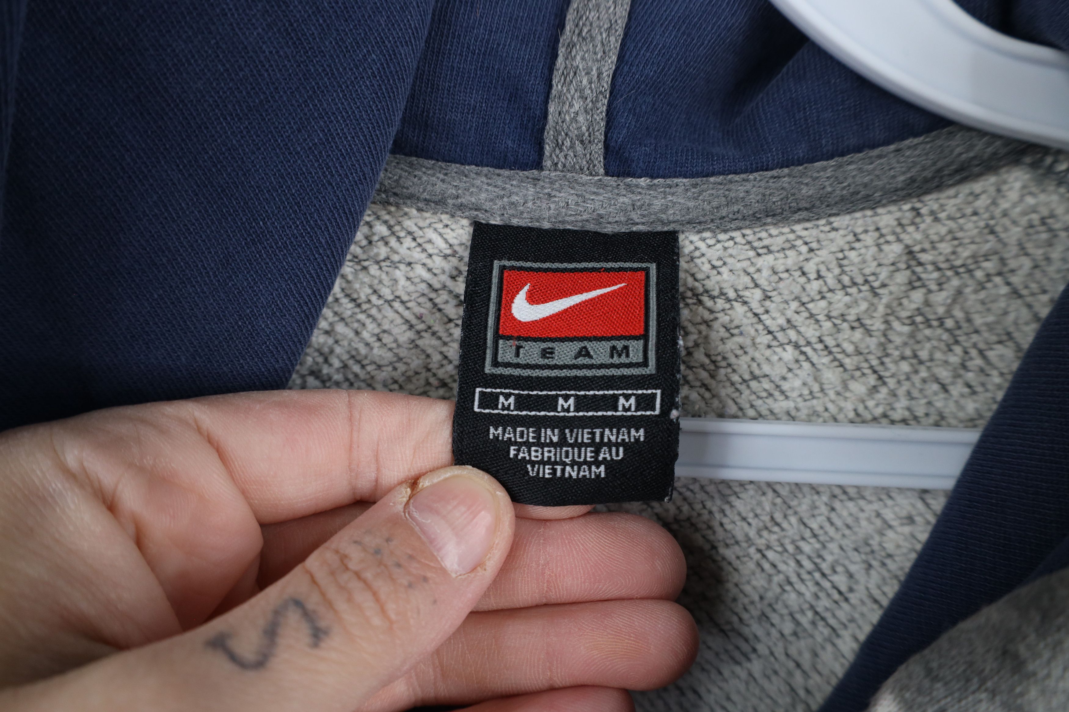 Nike × Vintage Vintage Nike Swoosh University of Michigan Football Hoodie Size US M / EU 48-50 / 2 - 7 Thumbnail