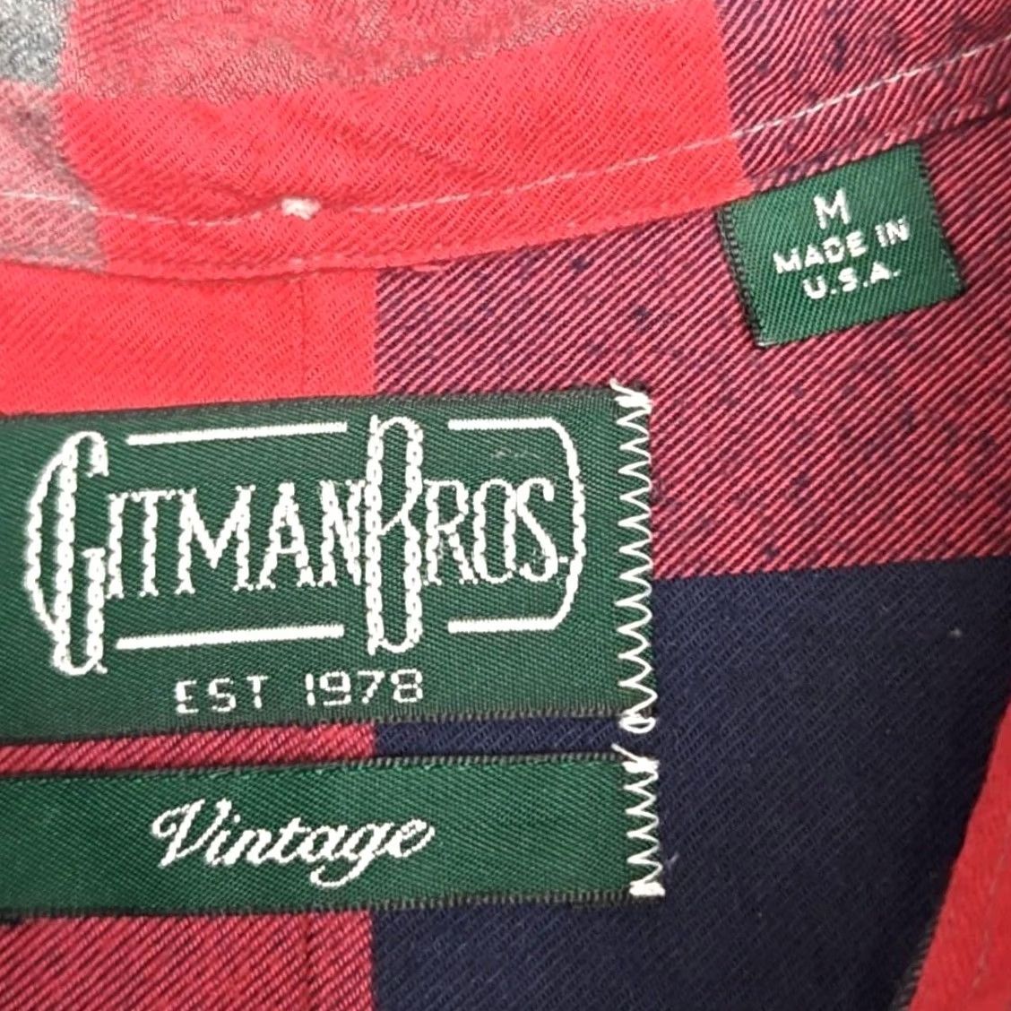 Vintage Gitman Bros Shirt Mens Medium Red Plaid Flannel Long Sleeve Button Up Casual Vintage Size US M / EU 48-50 / 2 - 3 Thumbnail