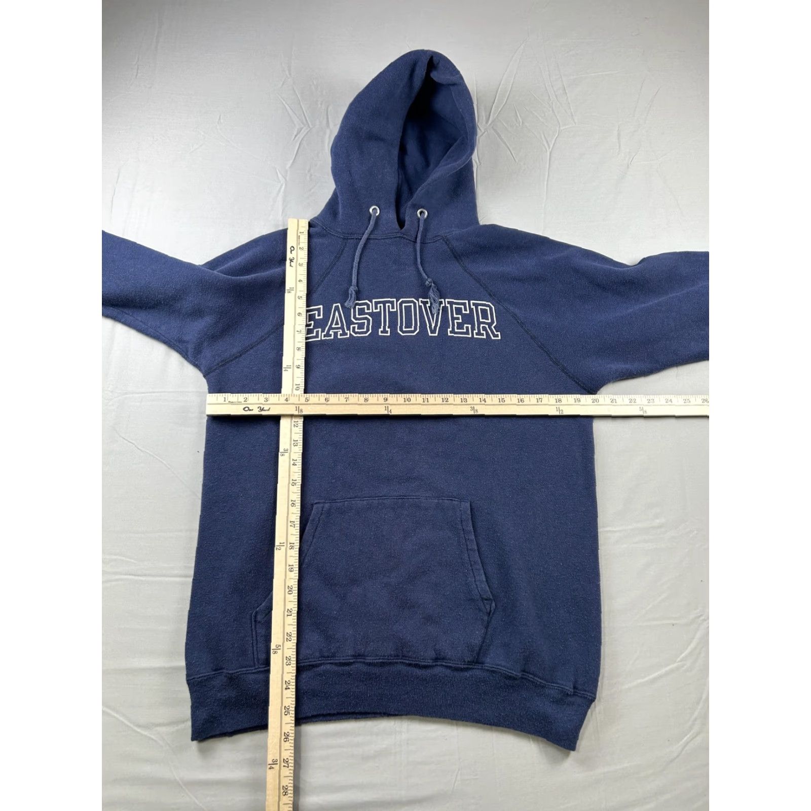 Champion VINTAGE Champion Hoodie Mens Small 80s Navy Eastover Fleece Sweatshirt USA Size US S / EU 44-46 / 1 - 4 Thumbnail