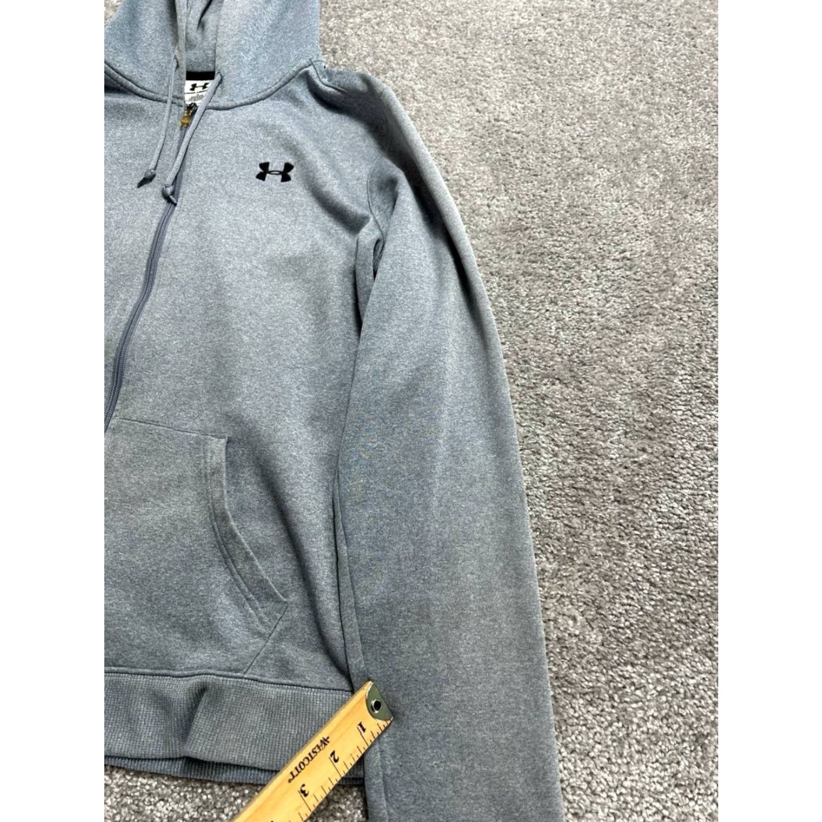 Under Armour Under Armour Hoodie Womens Large Gray Full Zip Logo Embroidered Athleisure L Size L / US 10 / IT 46 - 5 Thumbnail