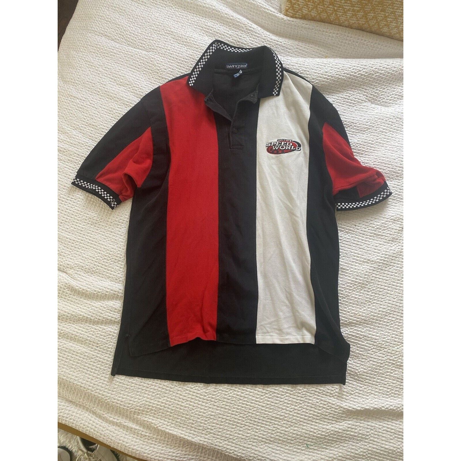 Swingster Vintage Swingster ESPN Speed World Logo Polo XL Size US XL / EU 56 / 4 - 1 Thumbnail