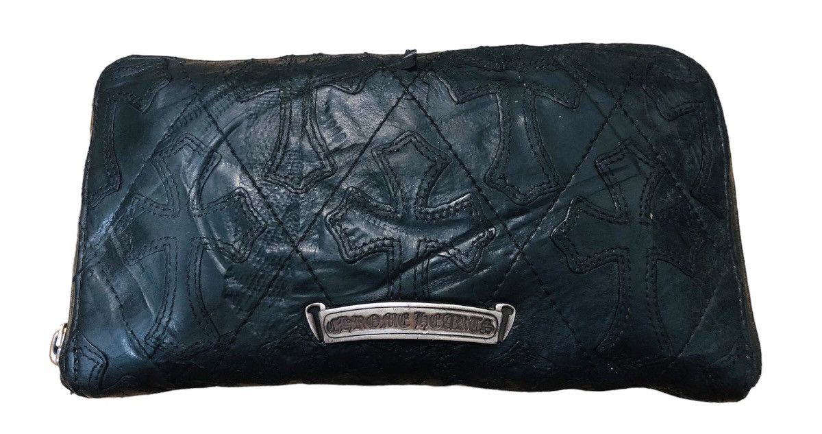 Chrome Hearts Chrome Hearts cross symmetry distressed long zip wallet Size ONE SIZE - 1 Thumbnail