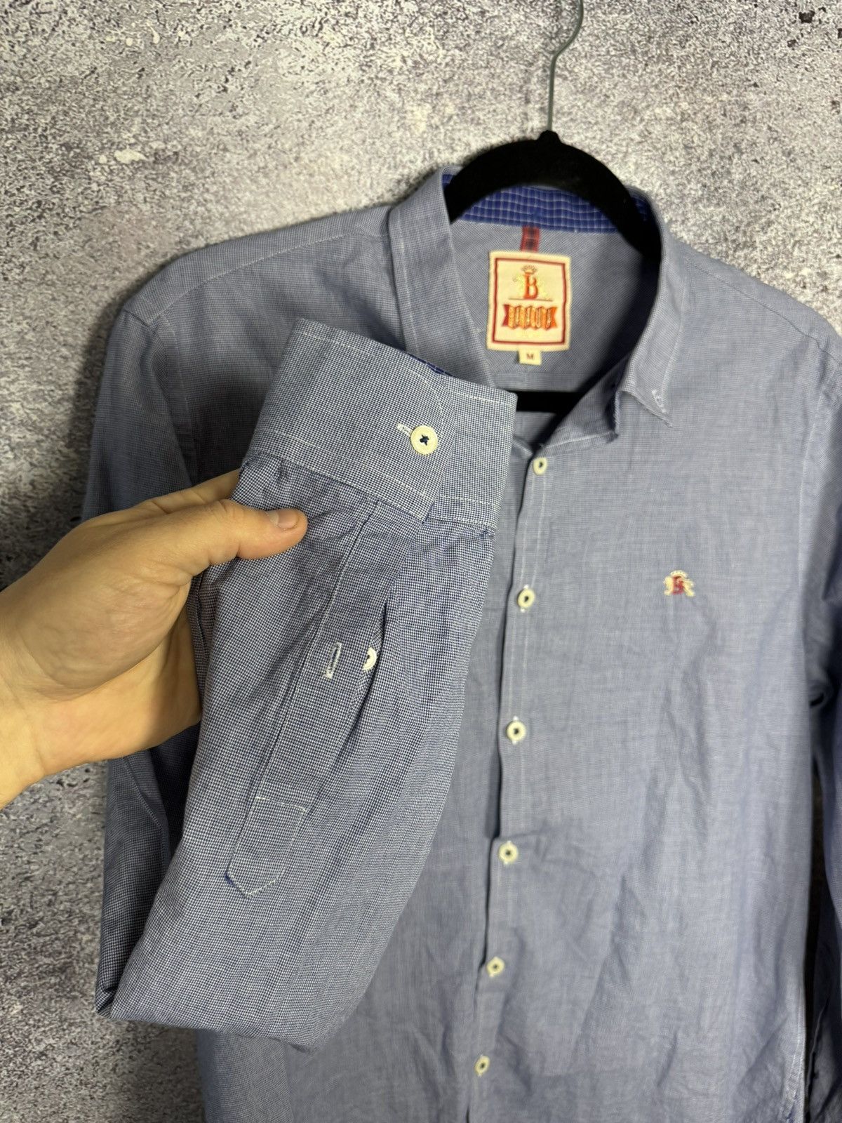 Baracuta × Vintage Baracuta Shirt Men’s Medium Blue Check Plain Mods SKA Size US M / EU 48-50 / 2 - 11 Thumbnail