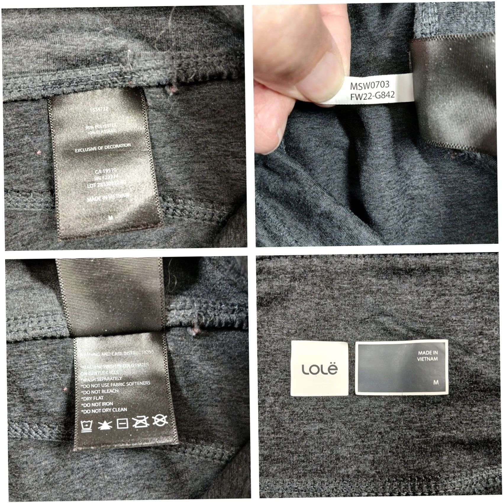 Vintage VINTAGE Lole Eliana Jogger Pants Mens M Charcoal Grey EUC/Gray Knit Elastic Waist Drawstring Pockets Size US 31 - 5 Thumbnail