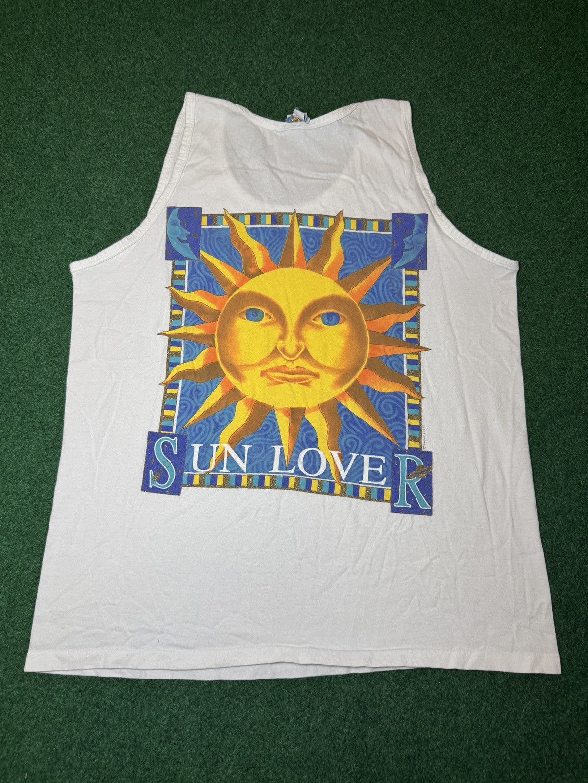 Vintage Vintage 90s Sun Lover Florida White Retro Lrg Tank Top Size US L / EU 52-54 / 3 - 1 Thumbnail