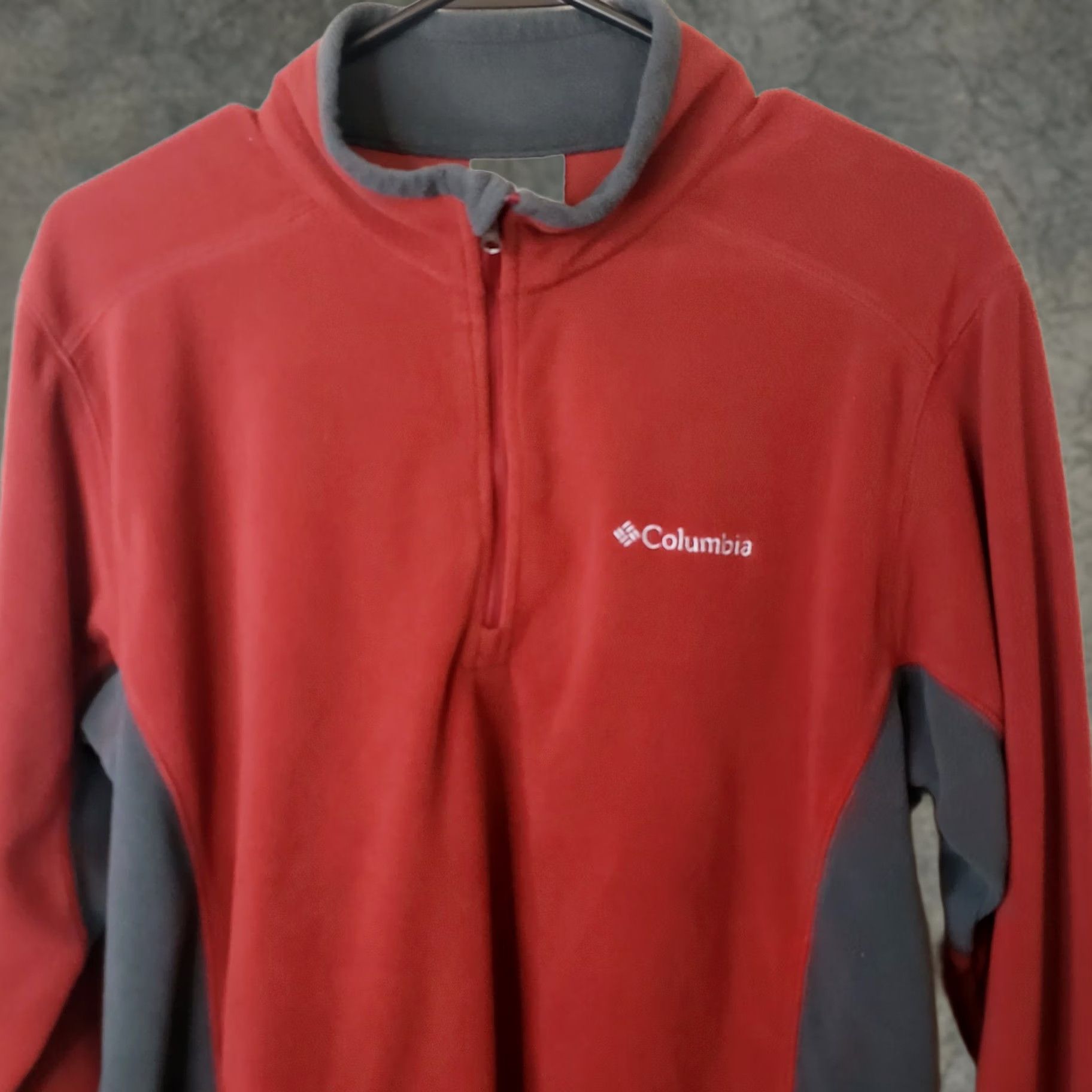 Vintage COLUMBIA SPORTSWEAR Jacket Pullover 1/4 Zip Red Fleece Men M Size Regular Jacket Mens Red 1/4 Zip Pullover 100% Polyester Solid Style Size US M / EU 48-50 / 2 - 1 Thumbnail