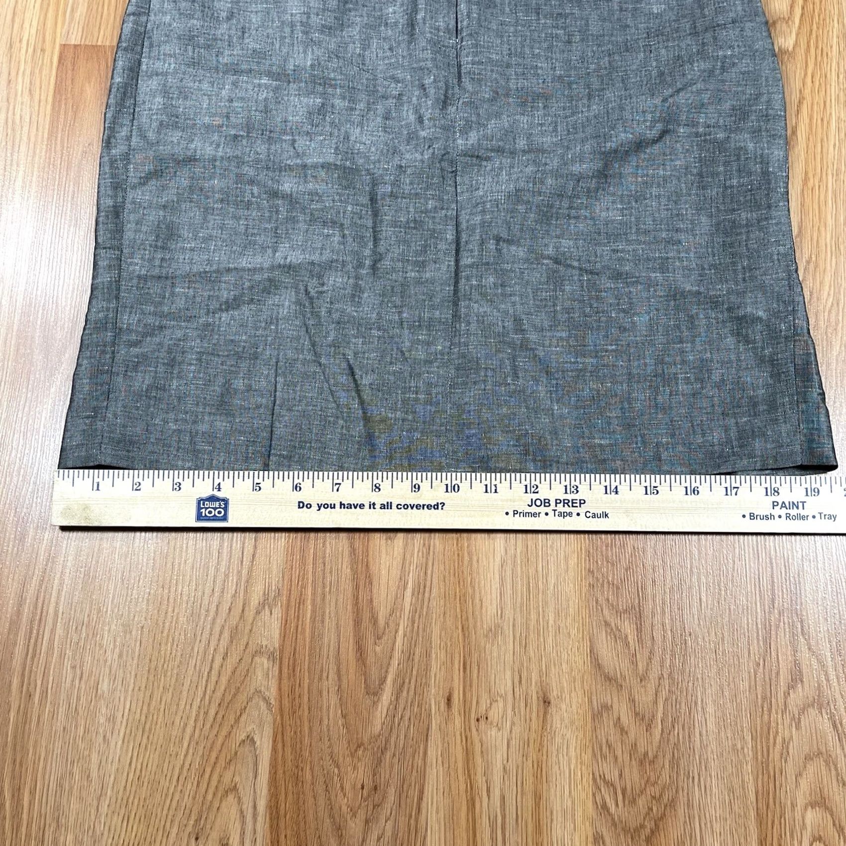 Ann Taylor Loft Ann Taylor Linen Blend Knee Length Skirt Womens Size 6 Gray Pencils Size 28" / US 6 / IT 42 - 4 Thumbnail