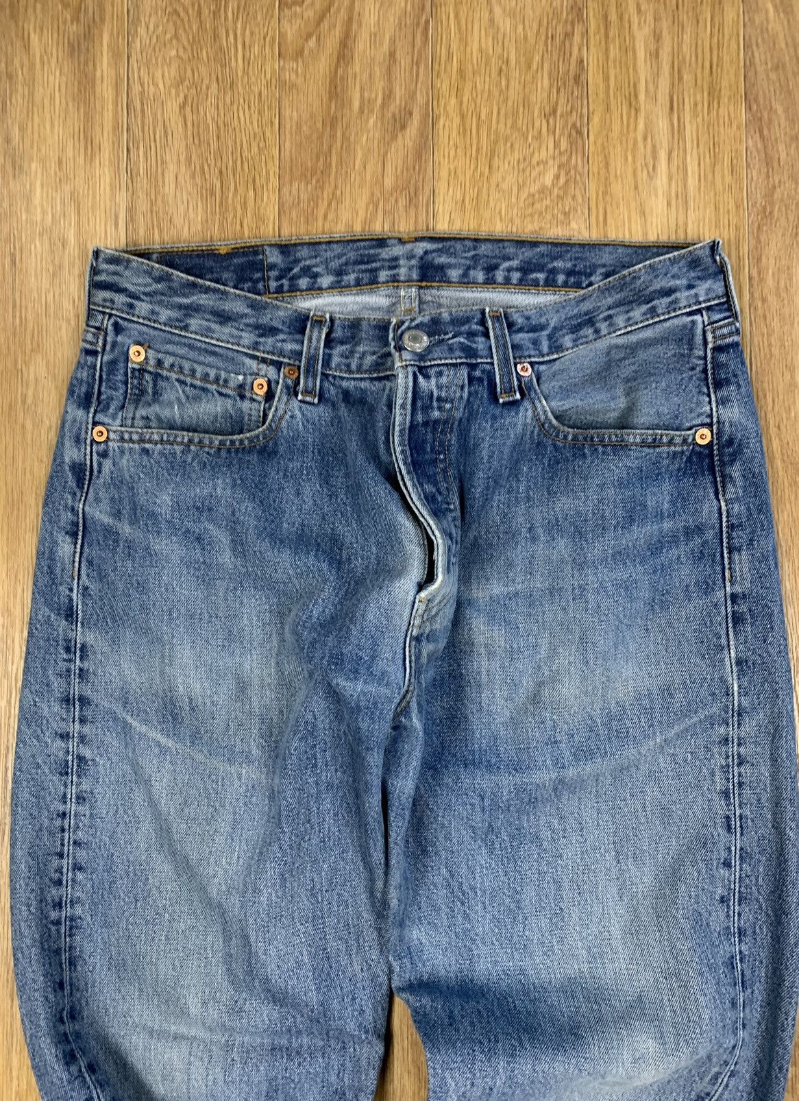 Levi's Levi’s 501 Cowboy Dirty Blue Denim Flared Jeans Size US 32 / EU 48 - 4 Thumbnail