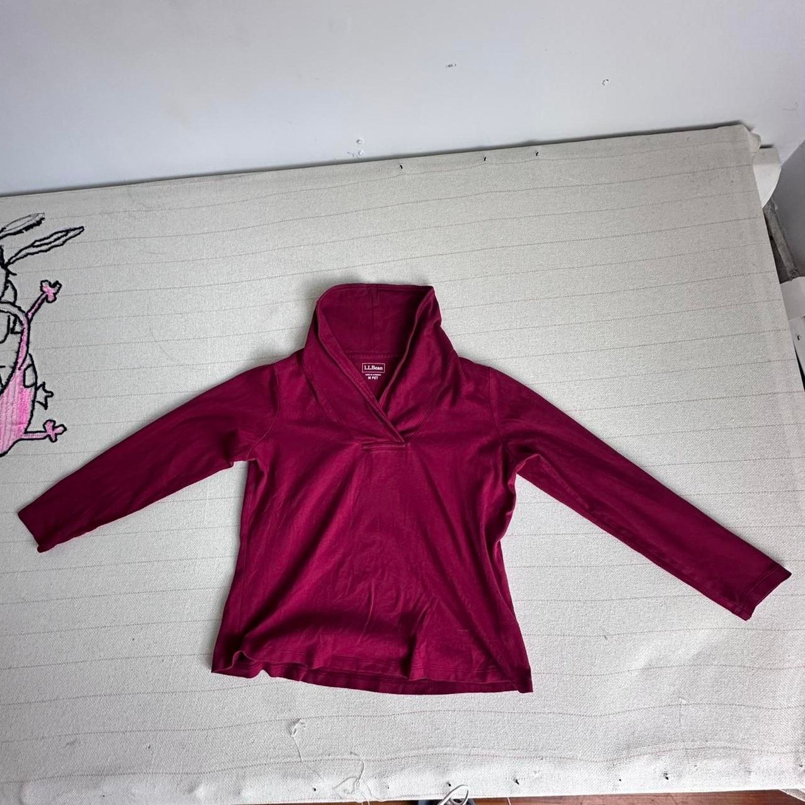 L.L. Bean L.L.Bean Long Sleeve V Neck Pullover Shirt Purple Petite Size M / US 6-8 / IT 42-44 - 5 Thumbnail