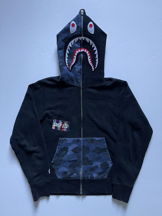 Blue camo best sale shark hoodie