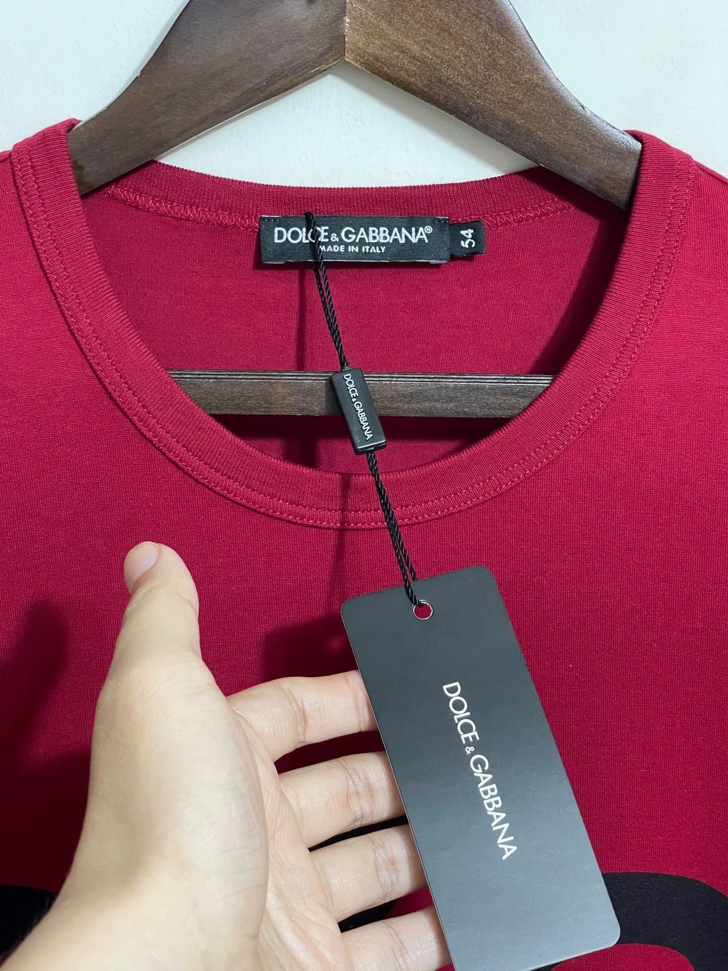 Dolce & Gabbana Red Graphic Short Sleeve T-Shirt Size US L / EU 52-54 / 3 - 3 Thumbnail