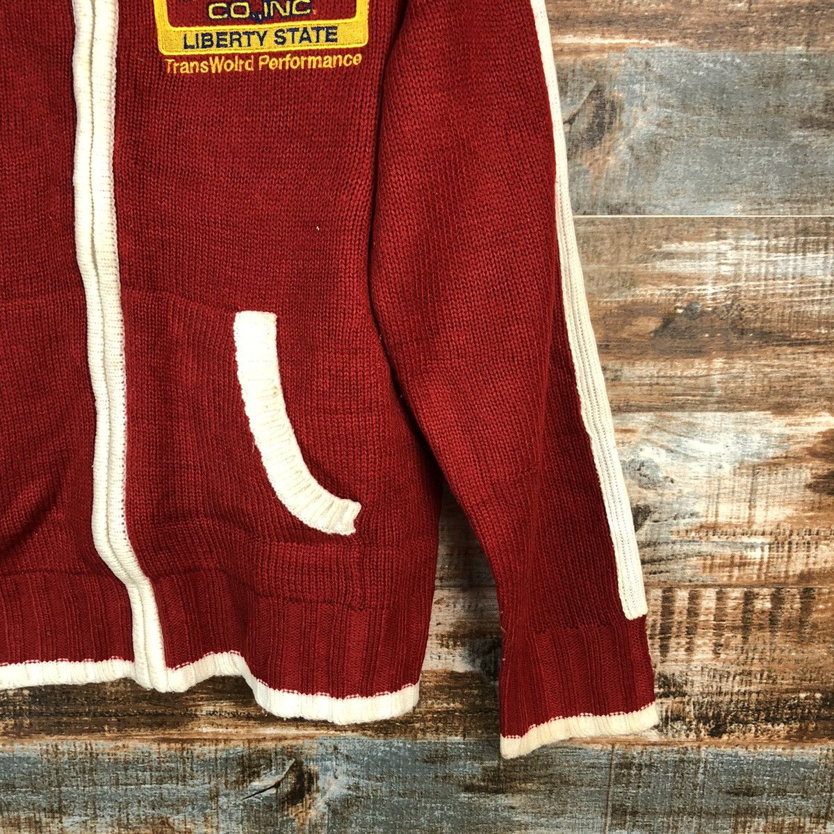 Homespun Knitwear × Japanese Brand Flaour Parfum Red Hoodi Knitwear #A1715 Size M / US 6-8 / IT 42-44 - 8 Thumbnail