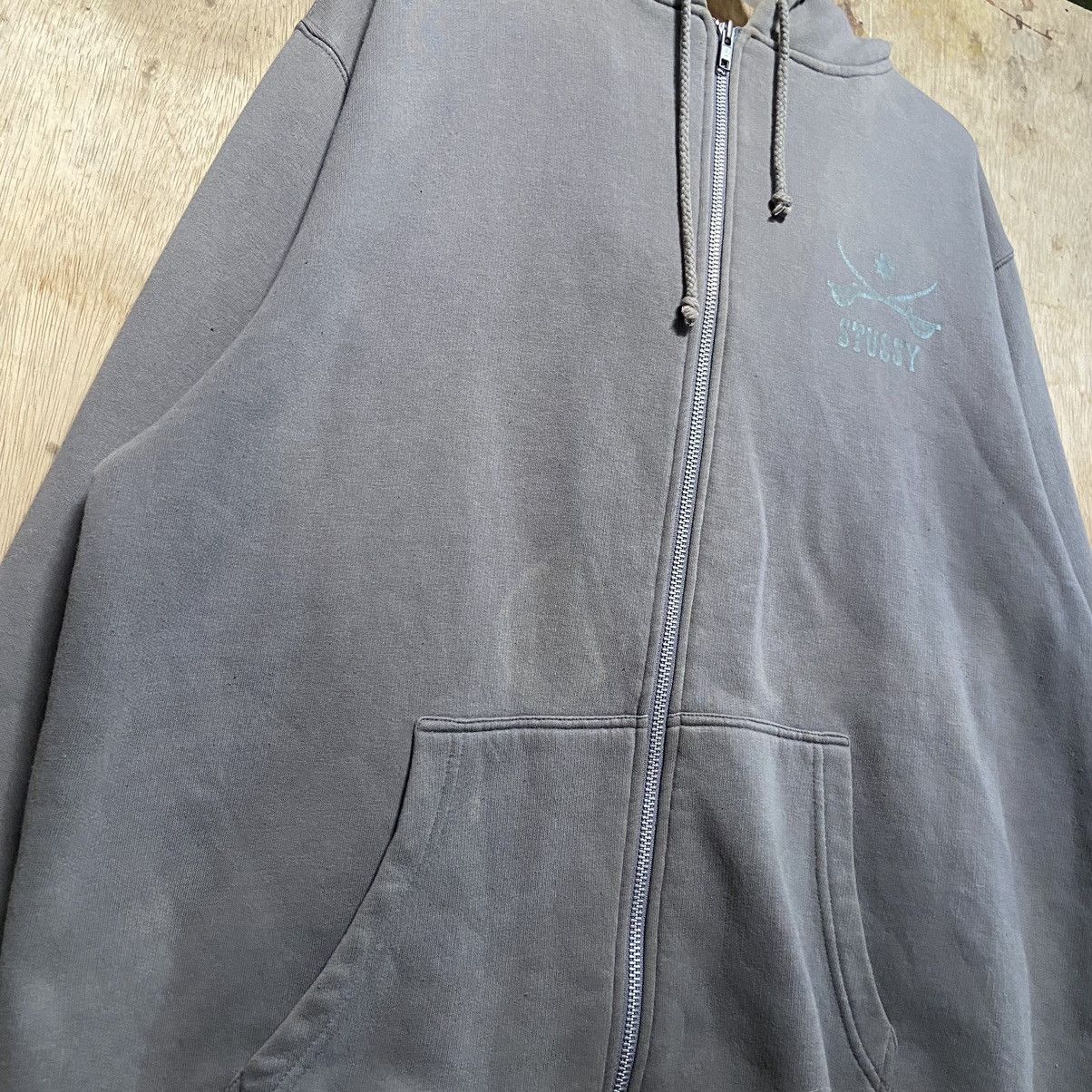 Stussy Faded Vintage Stussy Sword Zipper Hoodie Size US XL / EU 56 / 4 - 3 Thumbnail
