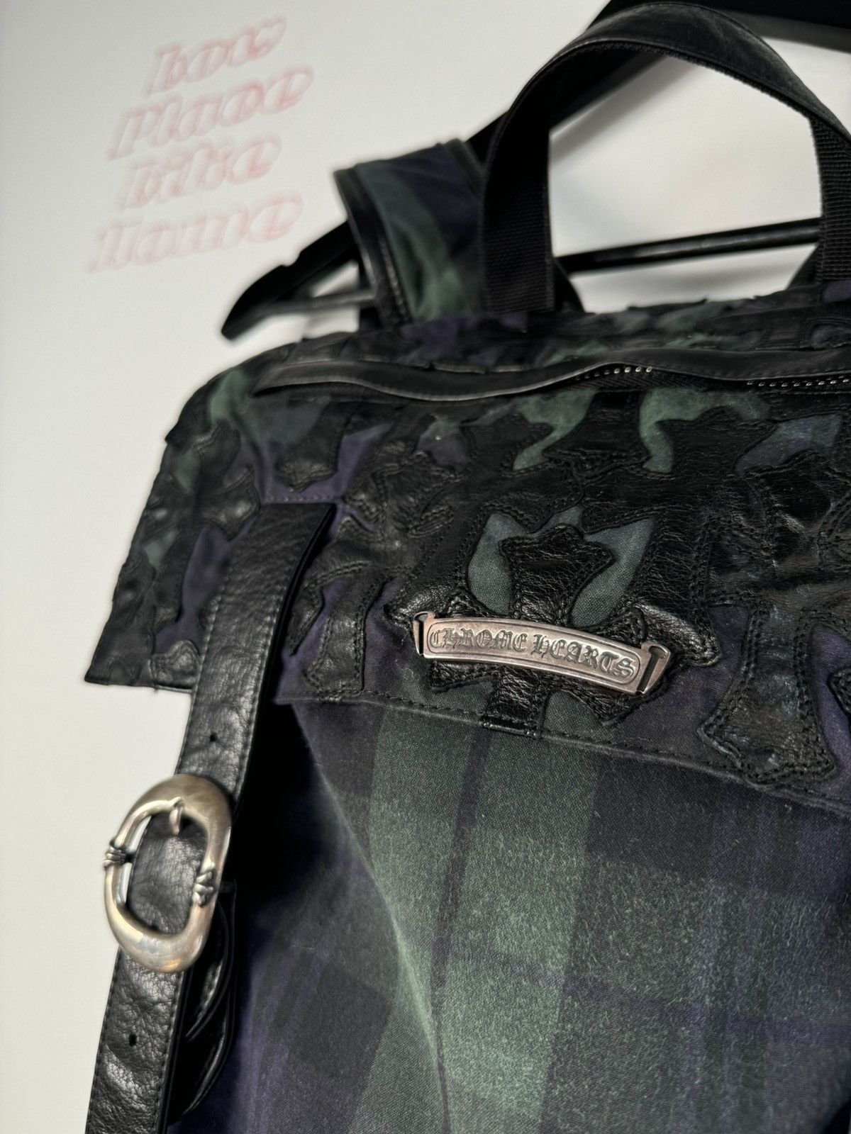 Chrome Hearts ULTIMATE GRAIL🏁EARLY 2000'S PLAID CROSS PATCH MOTO BACKPACK Size ONE SIZE - 15 Thumbnail