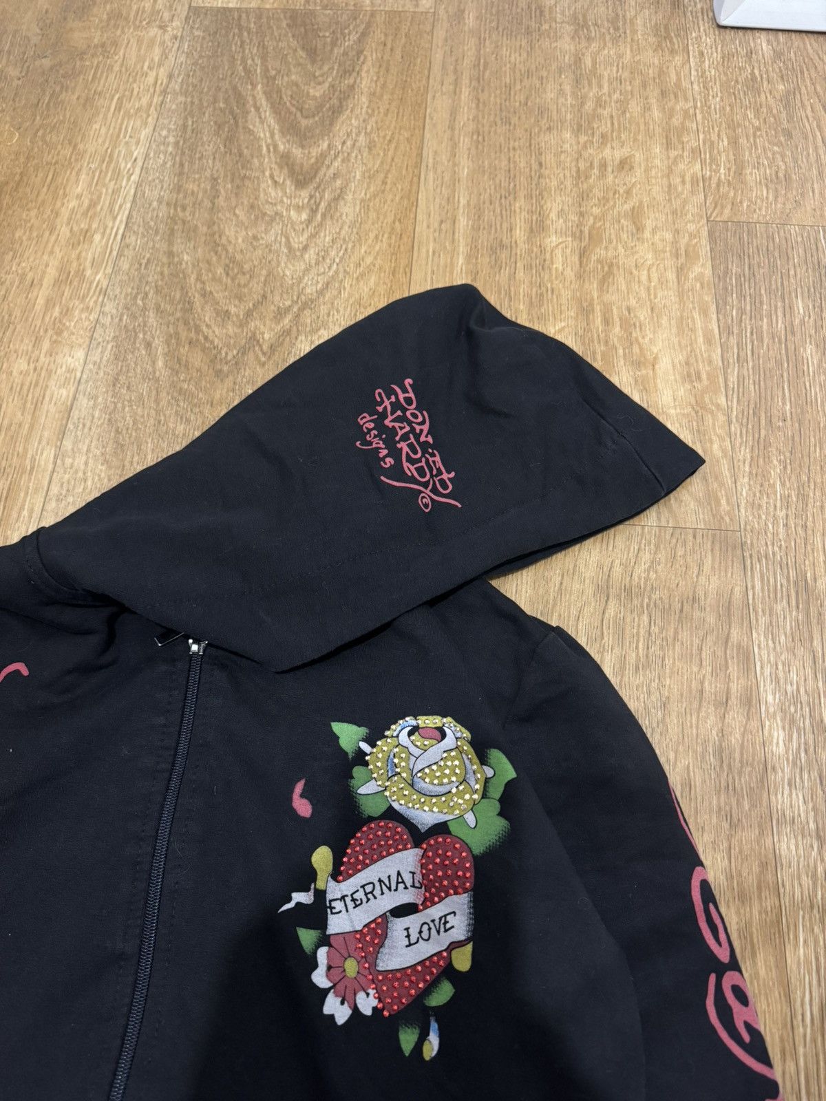 Ed Hardy VINTAGE ED HARDY 2000s ZIP UP HOODIE Size XL / US 12-14 / IT 48-50 - 5 Thumbnail