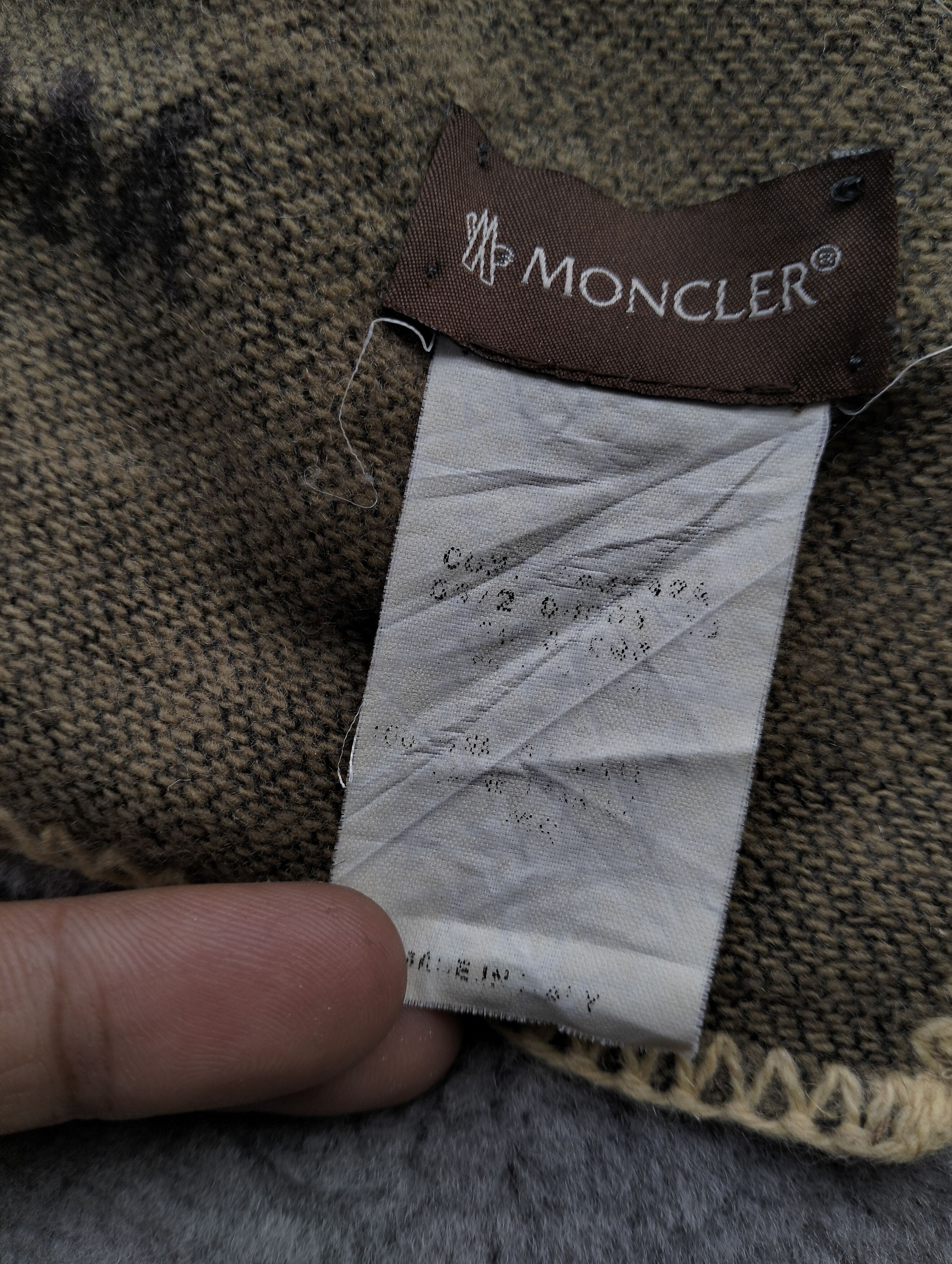 Moncler Vintage Moncler Wool Scarf Muffler Brown Size ONE SIZE - 6 Thumbnail