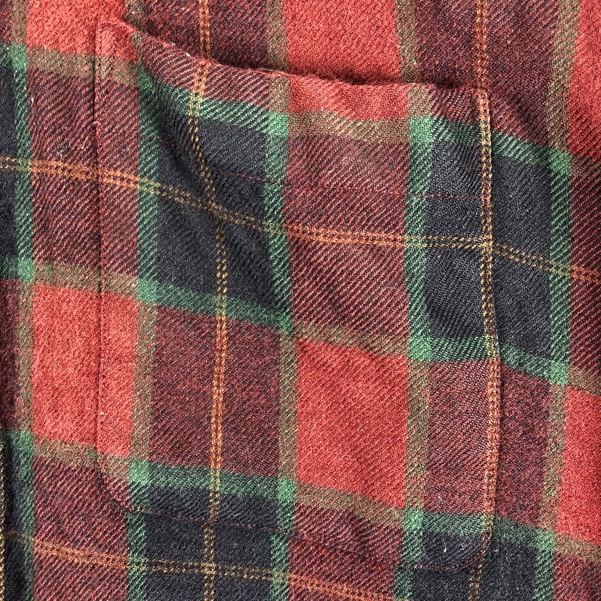 Japanese Brand Vintage 80'a Wool Flannel Checkered by Key Largo Size US S / EU 44-46 / 1 - 9 Thumbnail
