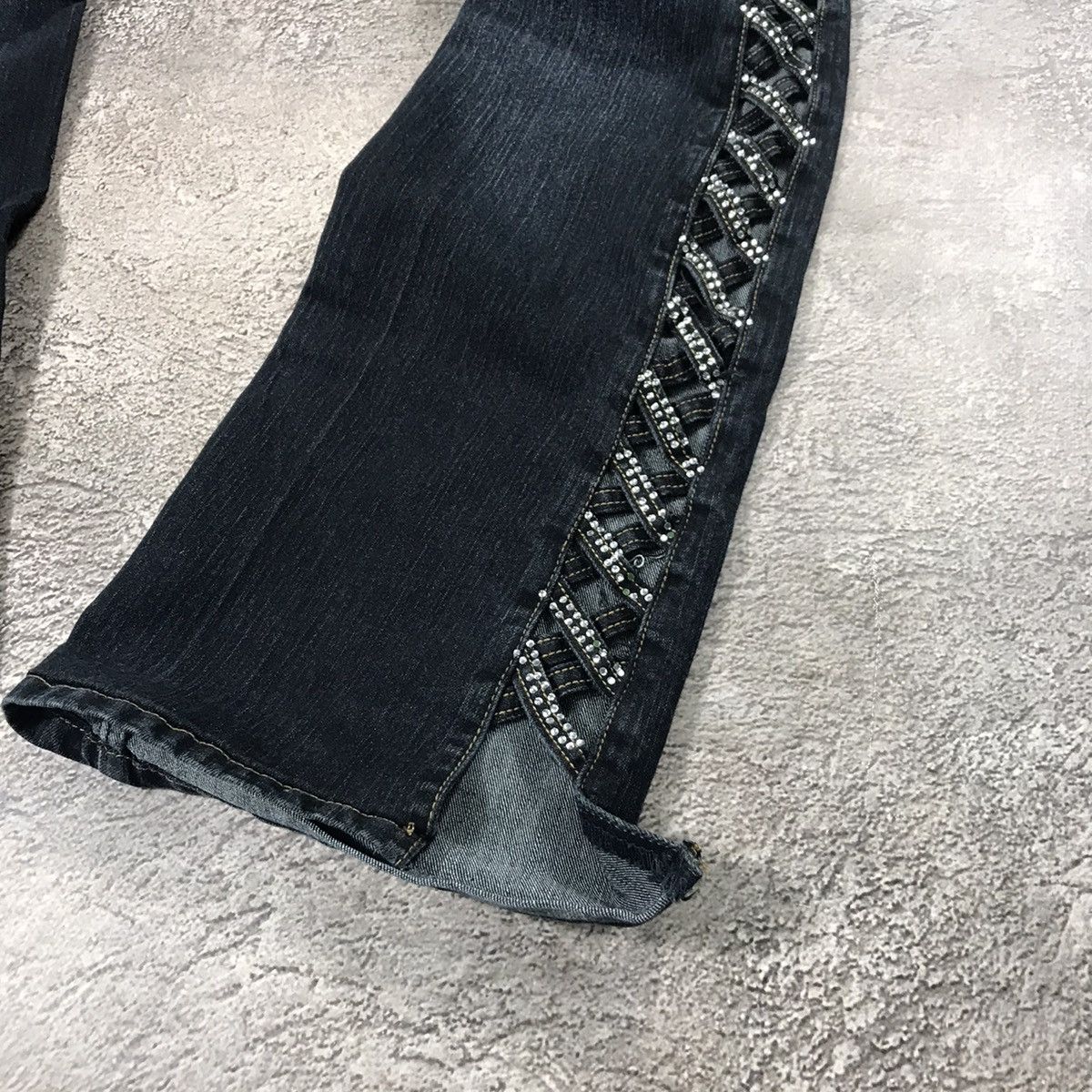 Japanese Brand vintage Faded Jeans japan distressed denim spring pants 90s Size 31" - 3 Thumbnail