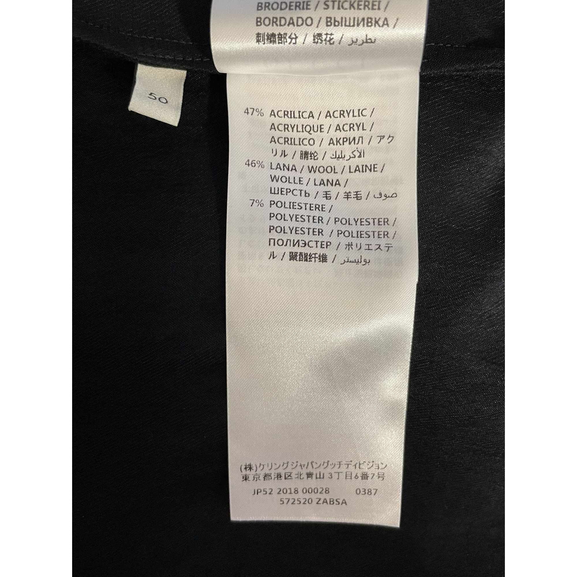 Gucci Gucci Mens Black Silk Short-Sleeve Button-Up Shirt With Embr Size US M / EU 48-50 / 2 - 14 Thumbnail