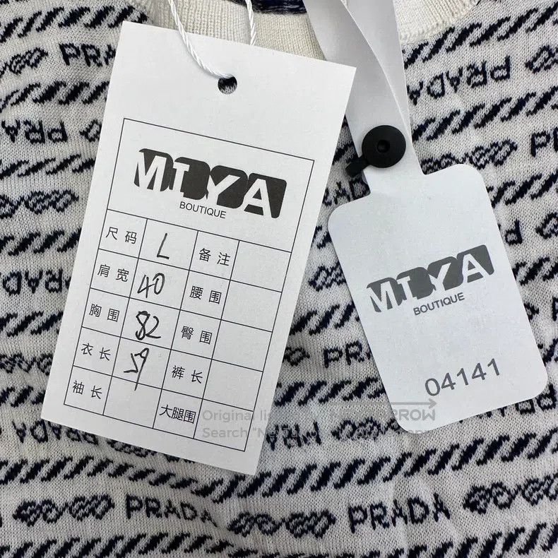 Prada Prada Knitted full print short sleeves Size L / US 10 / IT 46 - 8 Thumbnail