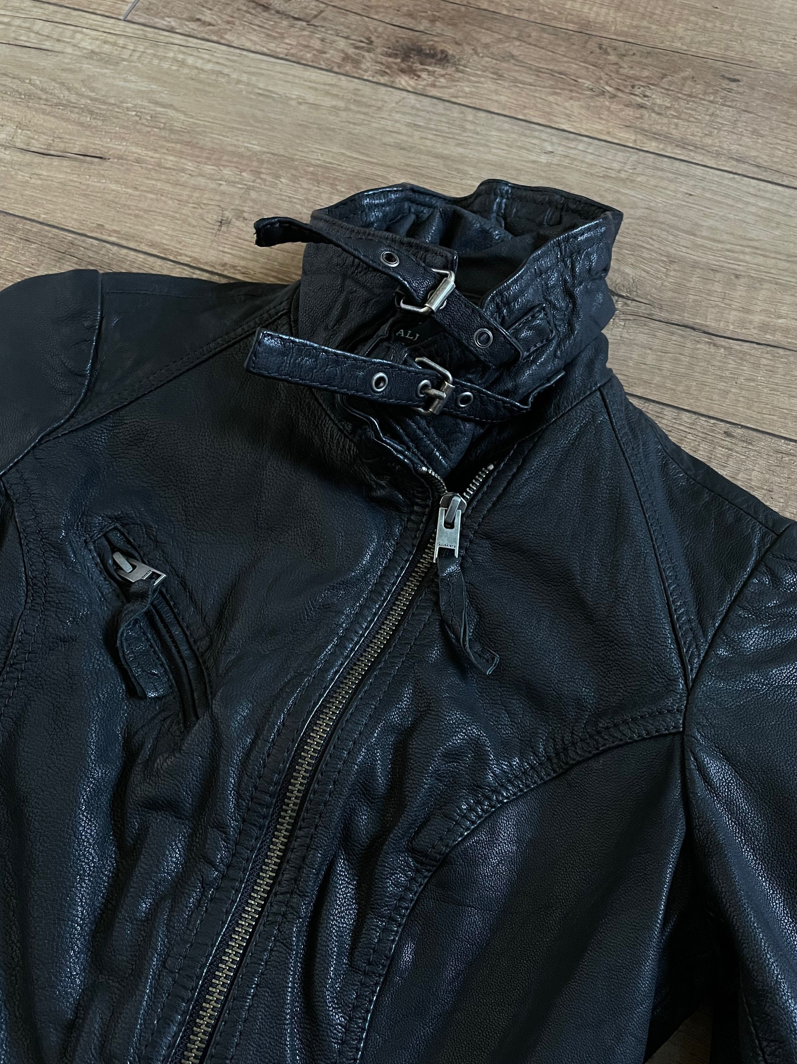 Allsaints AllSaints Black Belvedere Leather B 3 Bomber Style Jacket Size S / US 4 / IT 40 - 7 Thumbnail