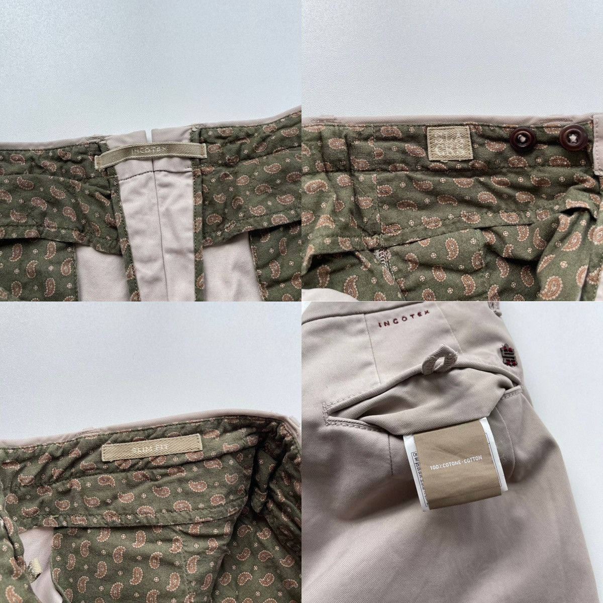 Incotex Incotex SLA CKS Slim Fit Chino Pants Beige Size US 30 / EU 46 - 10 Thumbnail
