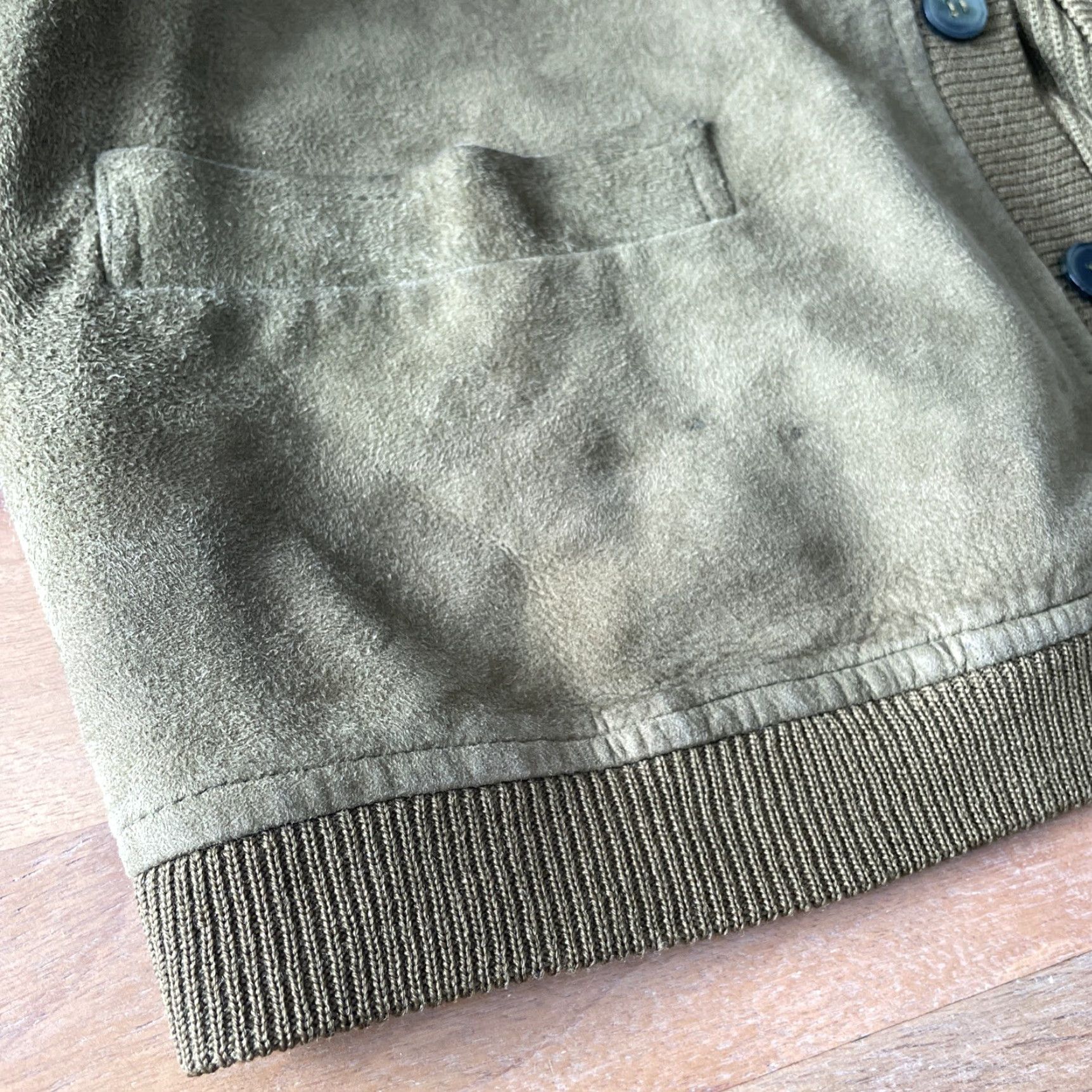 Vintage VINTAGE Torras Cardigan Men’s Sweater Jacket 60s 70s 80s Grandpa Knit Leather/Cotton Green L XL Boys, Womens, Mens Size US L / EU 52-54 / 3 - 5 Thumbnail