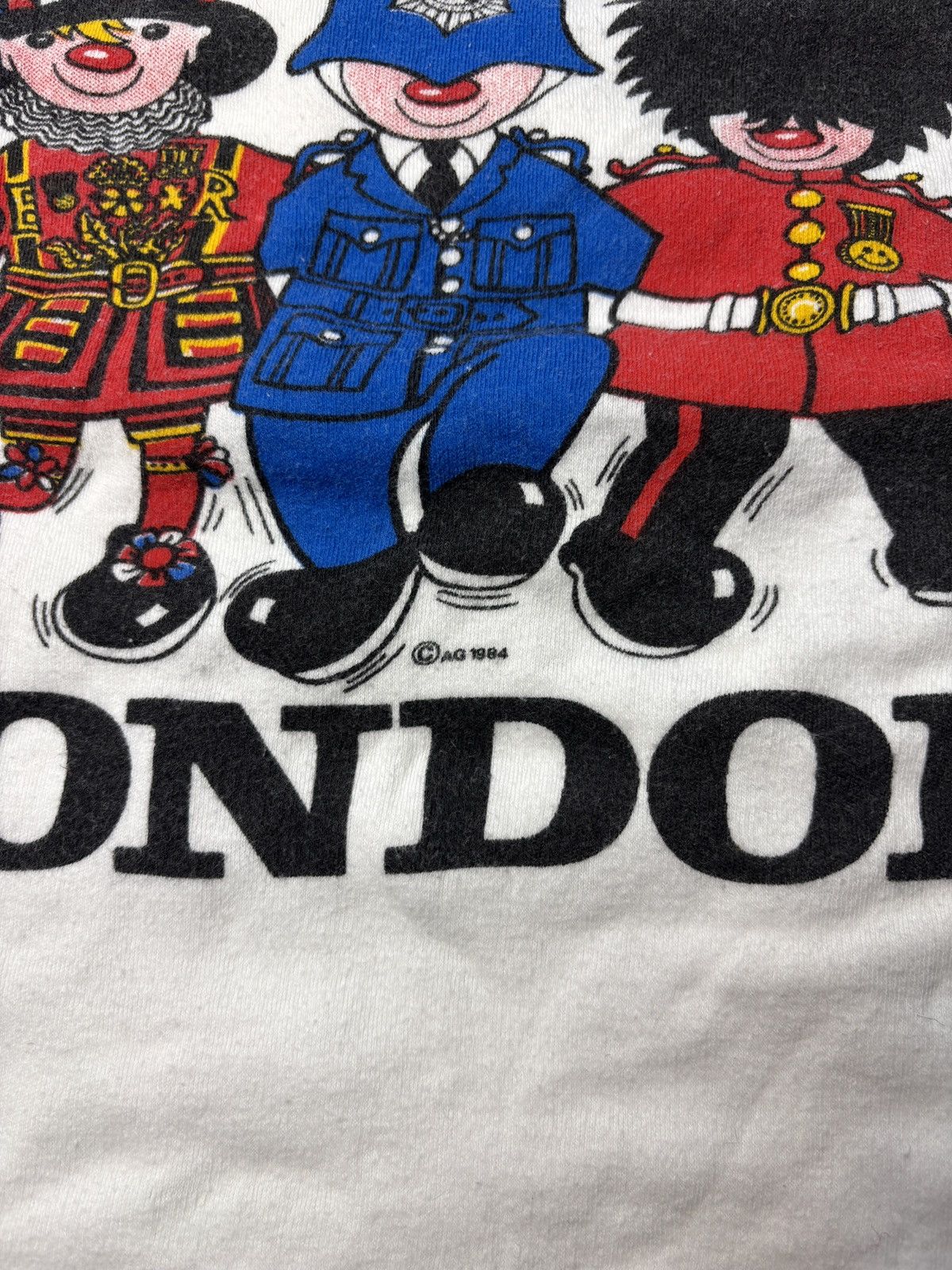 Vintage 1980s Vintage London England Baby Tee Crop Union Jack Soft Size US S / EU 44-46 / 1 - 2 Thumbnail
