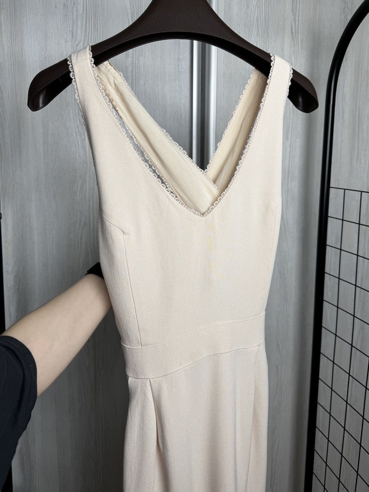 Sezane Sezane Beige Rose Viscose blend mini dress size 38 Size S / US 4 / IT 40 - 4 Thumbnail