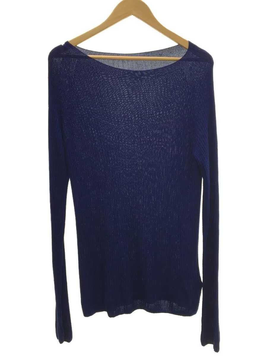 image of Yohji Yamamoto Ribbed Knit Sweater in Navy, Men's (Size Medium)