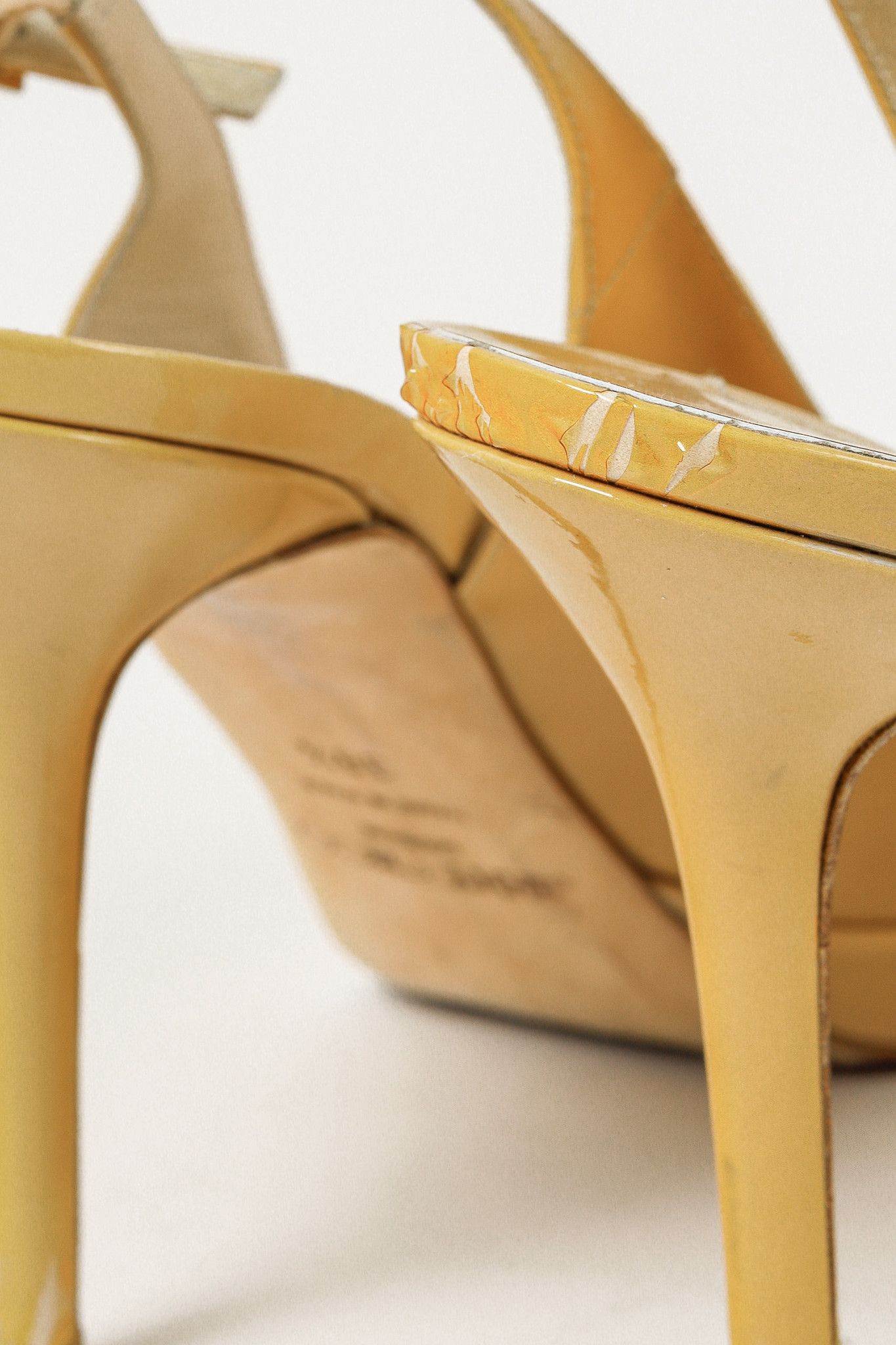 Jimmy Choo Jimmy Choo Nova Patent Platform Peep Toe Slingback Sandals Size US 8 / IT 38 - 10 Thumbnail