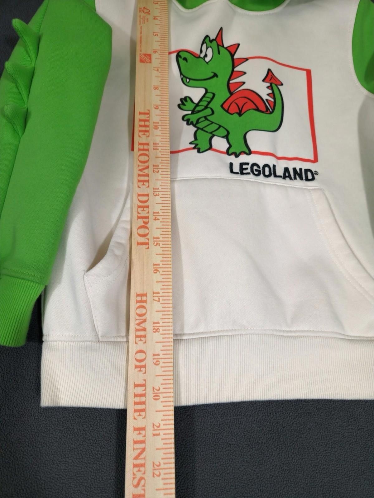 LEGO LEGOLAND Youth Small Green White Dragon Hoodie Sweatshirt Size US S / EU 44-46 / 1 - 2 Thumbnail