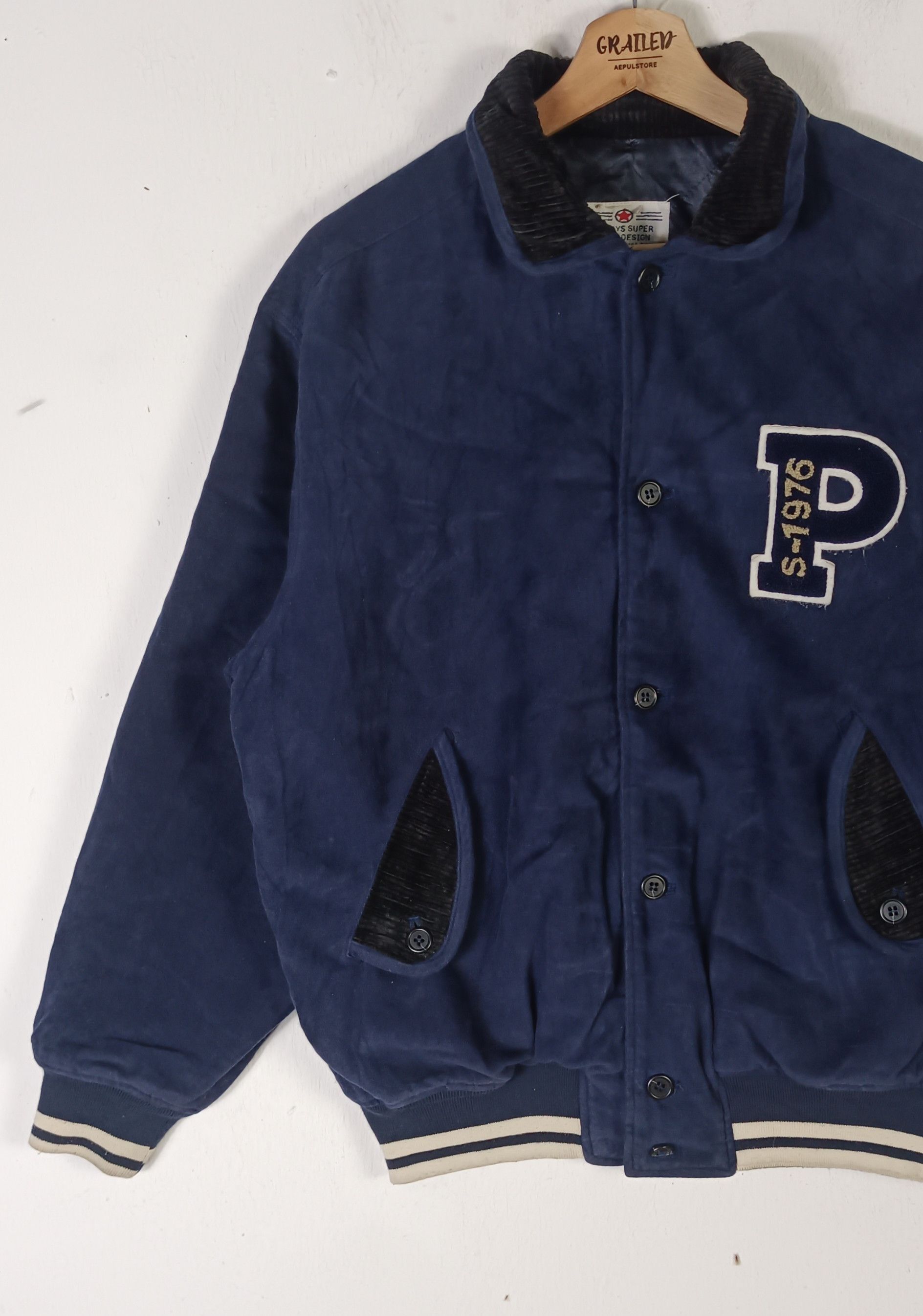 PERSON'S Vintage Person's S-1976 Varsity Stadium Wool Coduroy Size US L / EU 52-54 / 3 - 4 Thumbnail
