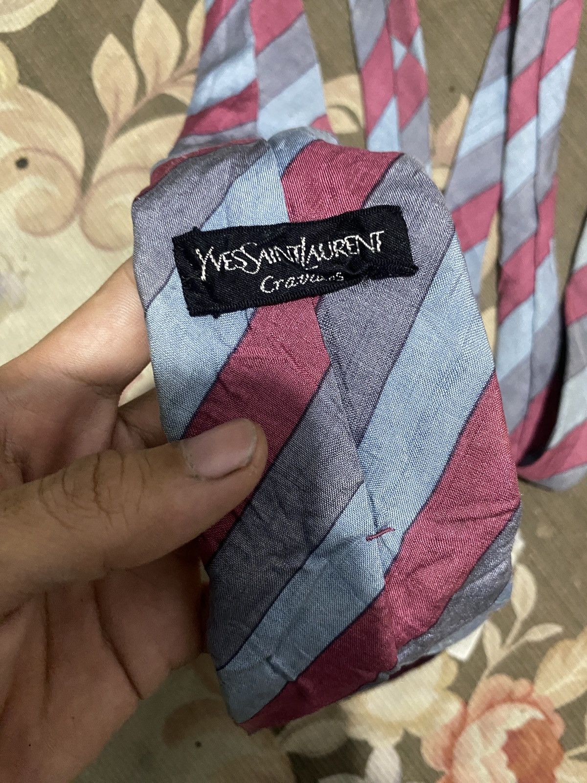 Yves Saint Laurent Yvest saint laurent stripe craves Silk Tie Size ONE SIZE - 4 Thumbnail