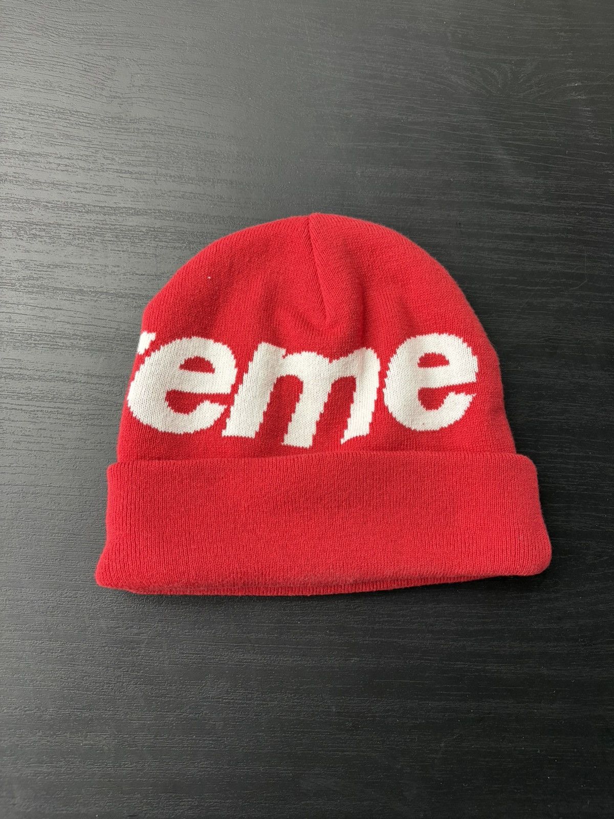 Supreme Supreme Big Logo Beanie Red FW 25 Size ONE SIZE - 2 Thumbnail